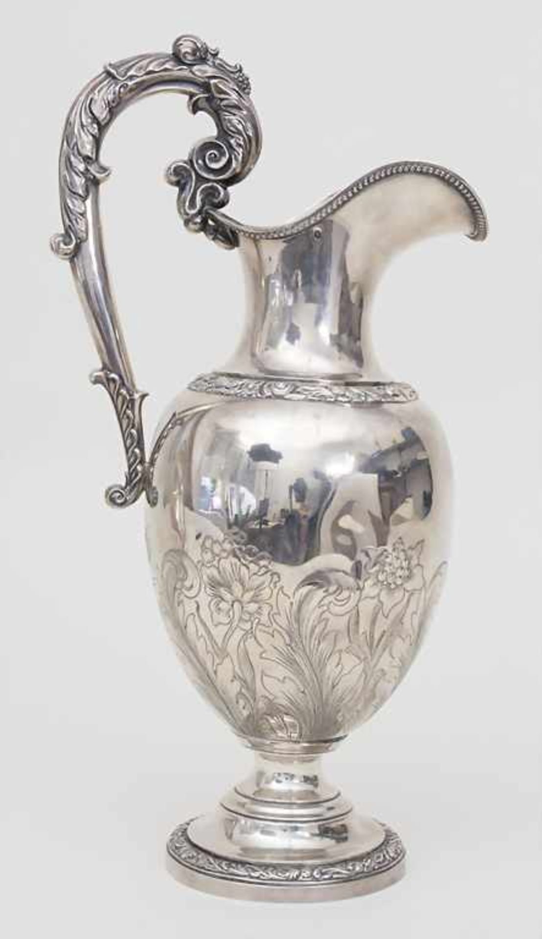 Große Waschschüssel mit Wasserkrug / A large silver wash bowl with ewer, L. Dupre, Paris, 1819- - Bild 9 aus 15