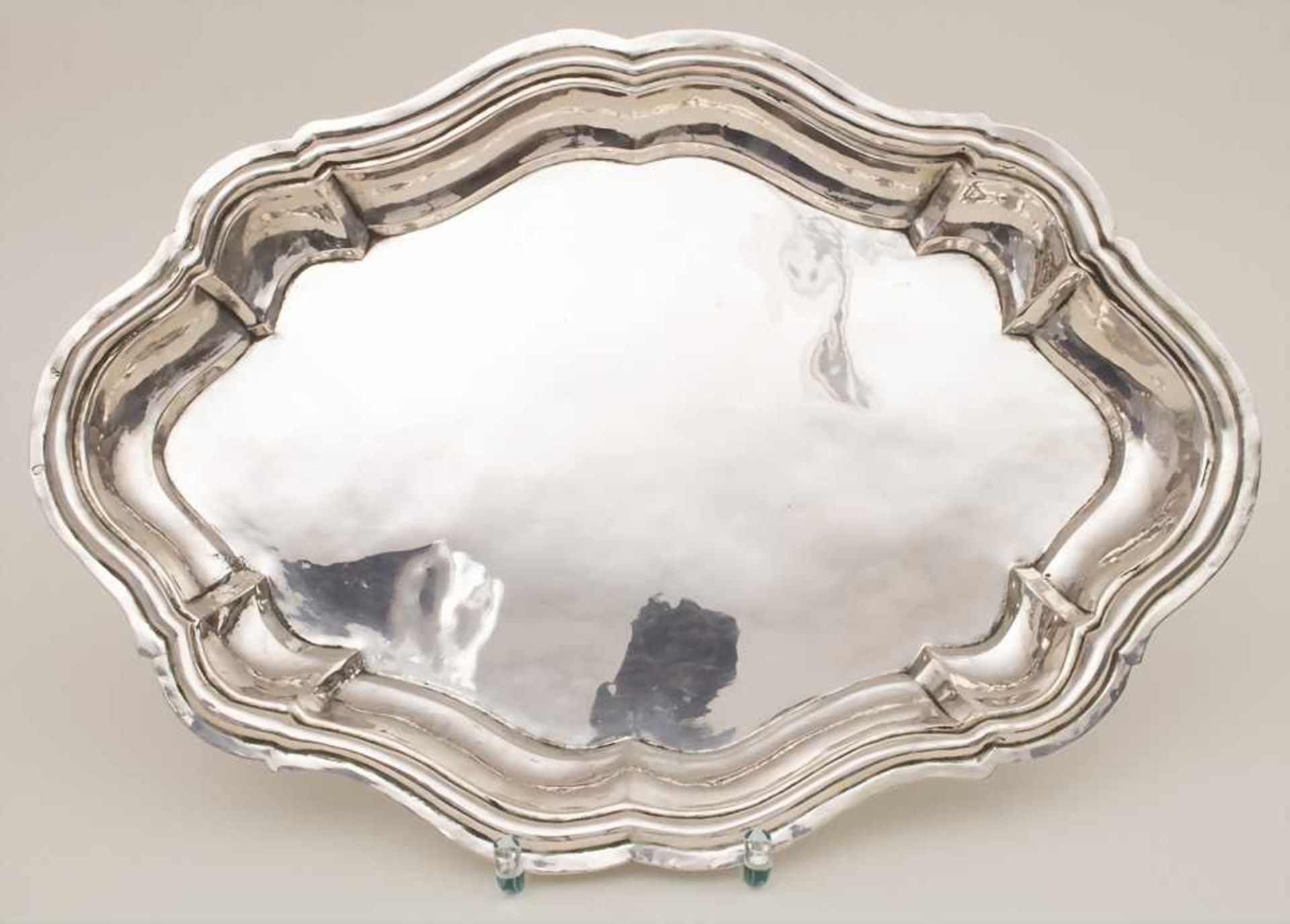 Ovale Barock Platte / An oval Baroque silver plate, Johann Gottlieb Kiel, Erfurt nach