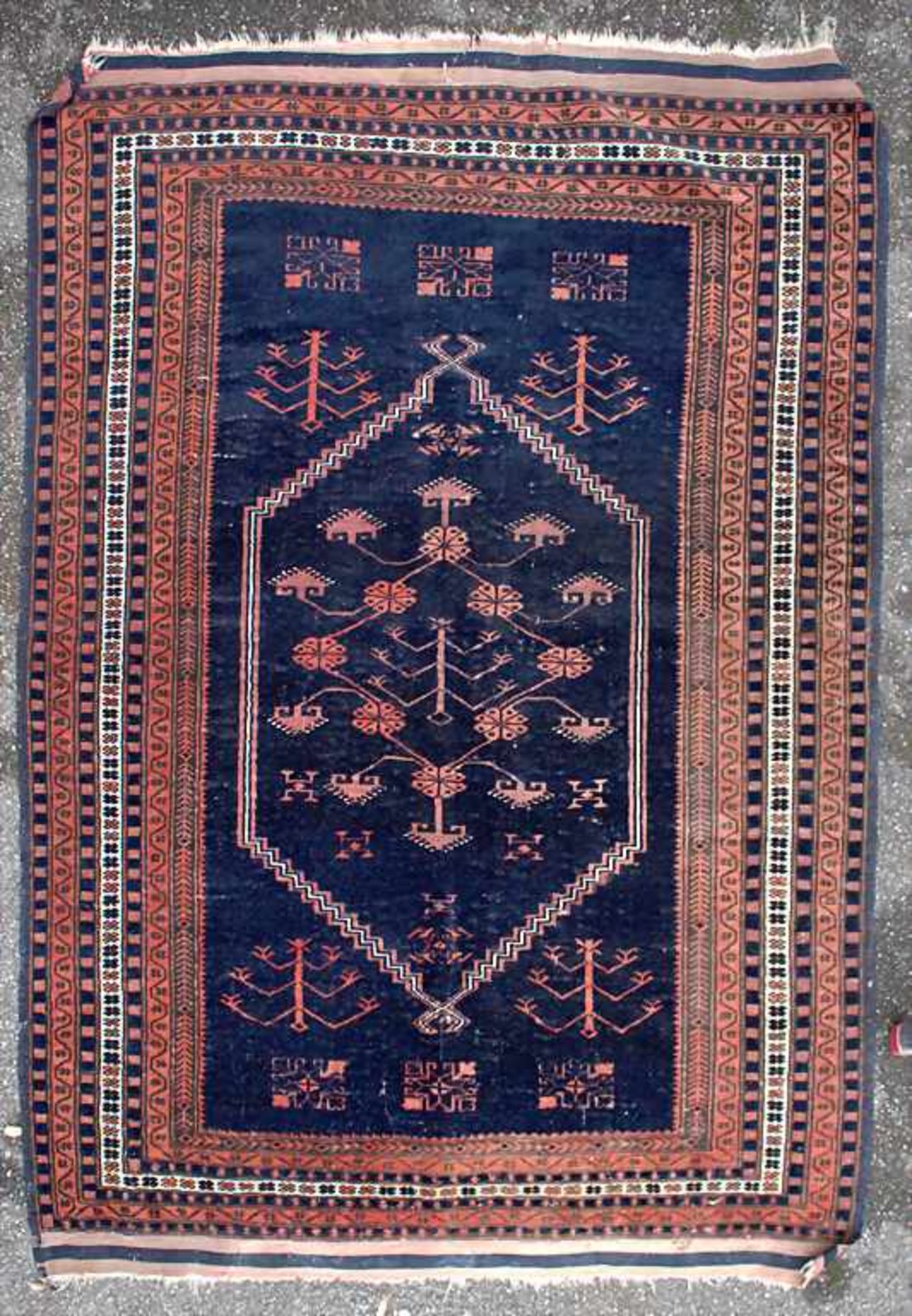 Orientteppich / An oriental carpetMaterial: Wolle auf Baumwolle, Naturfarben, Maße: 160 x 110 cm, - Bild 4 aus 4