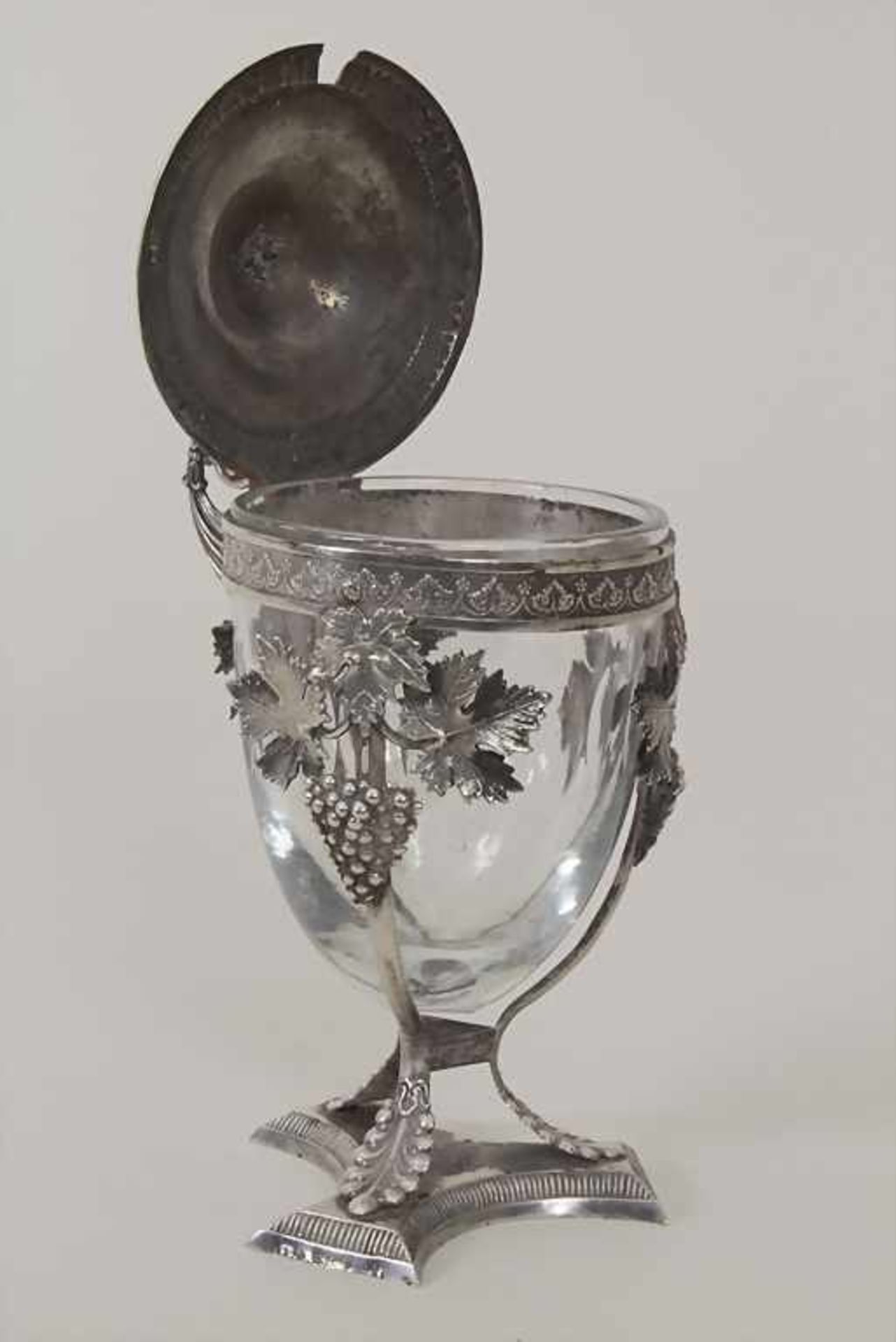 Empire Senftöpchen / A silver mustard pot, deutsch, um 1810Material: Silber 13 Lot, mit - Bild 6 aus 7