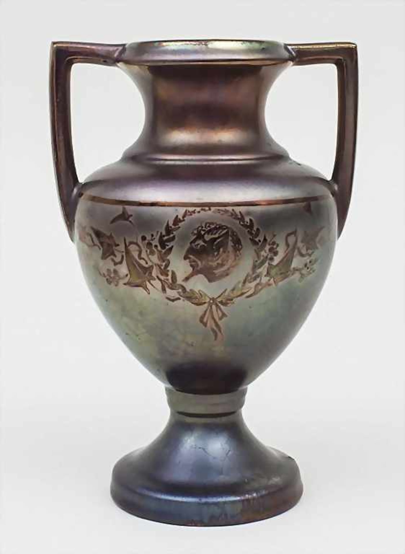 Jugendstil Doppelhenkelvase / An Art Nouveau Vase, Montières, Amiens, ca. 1910Material: Keramik,