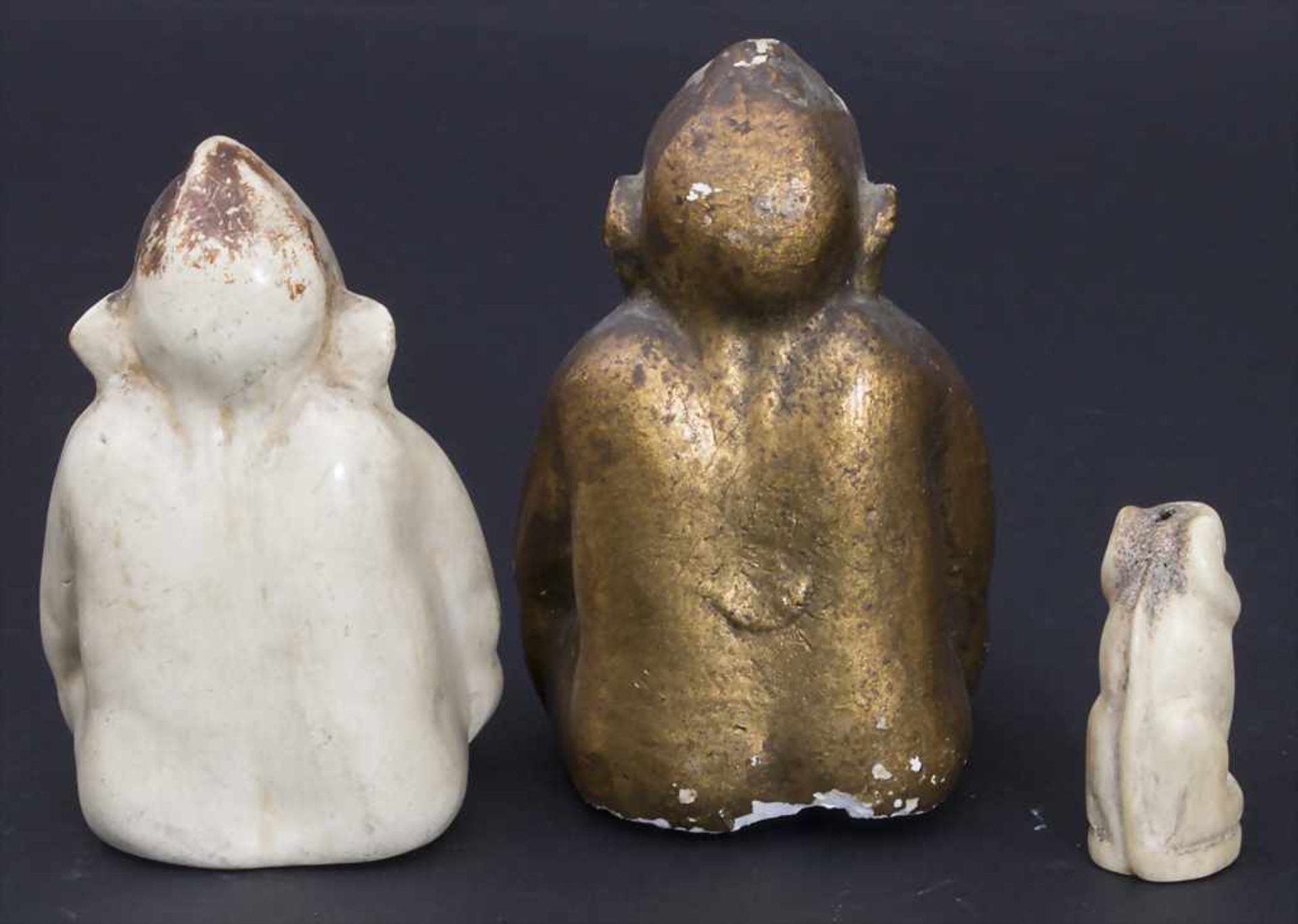 Konvolut 3 Keramikfiguren / A set of 3 ceramic figures, wohl China, um 1900Material: Keramik, - Image 3 of 5