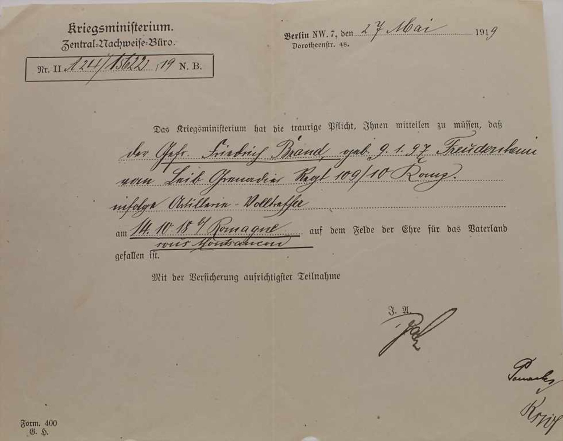 Nachlass Orden mit Verleihungsurkunden, 1. Weltkrieg/ An estate of honour medals WW I, - Image 4 of 7