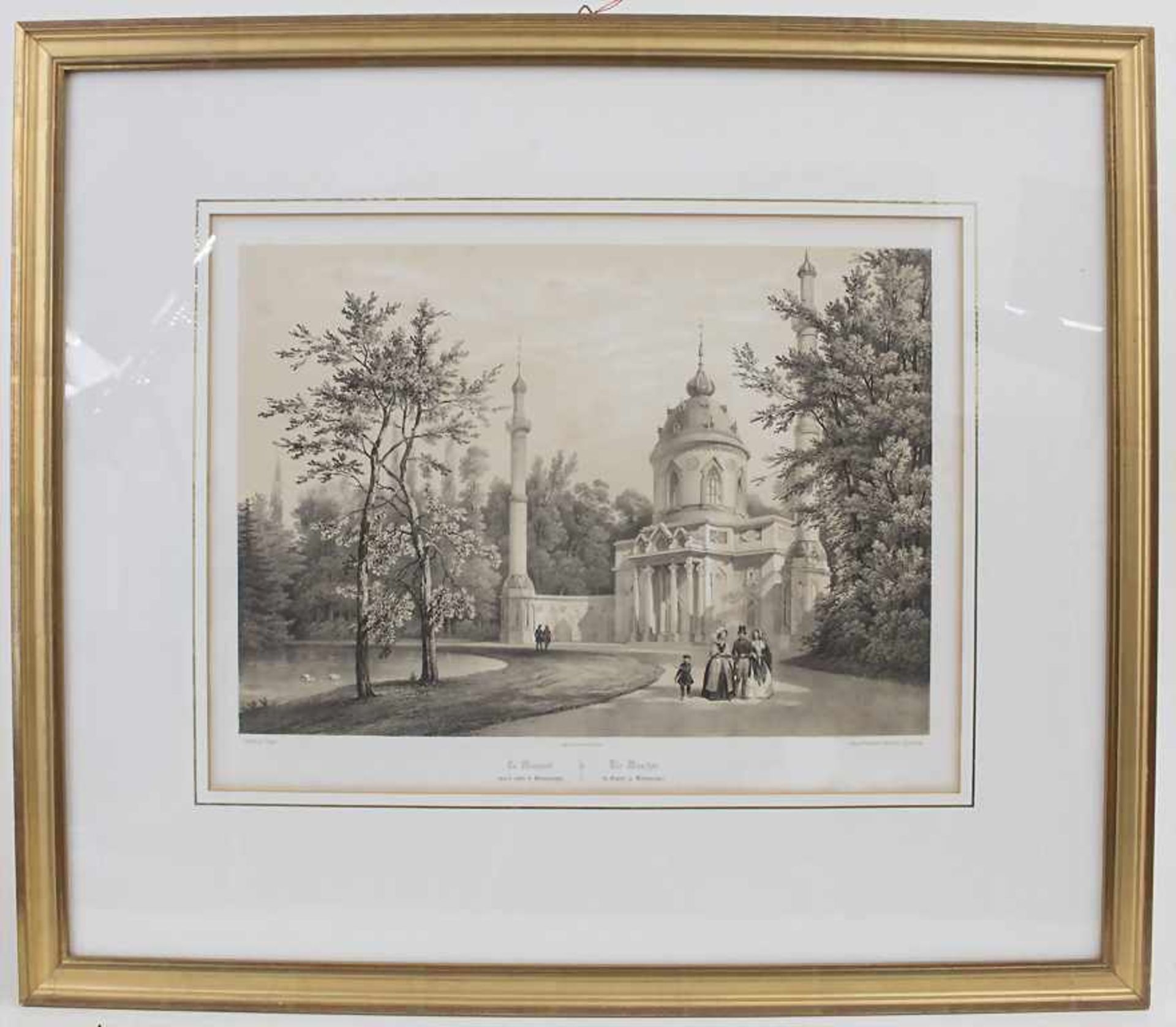 Louis Ph. A. Bichebois (1801-1850), 'Die Moschee im Garten zu Schwetzingen' / 'The mosque in the - Bild 2 aus 2