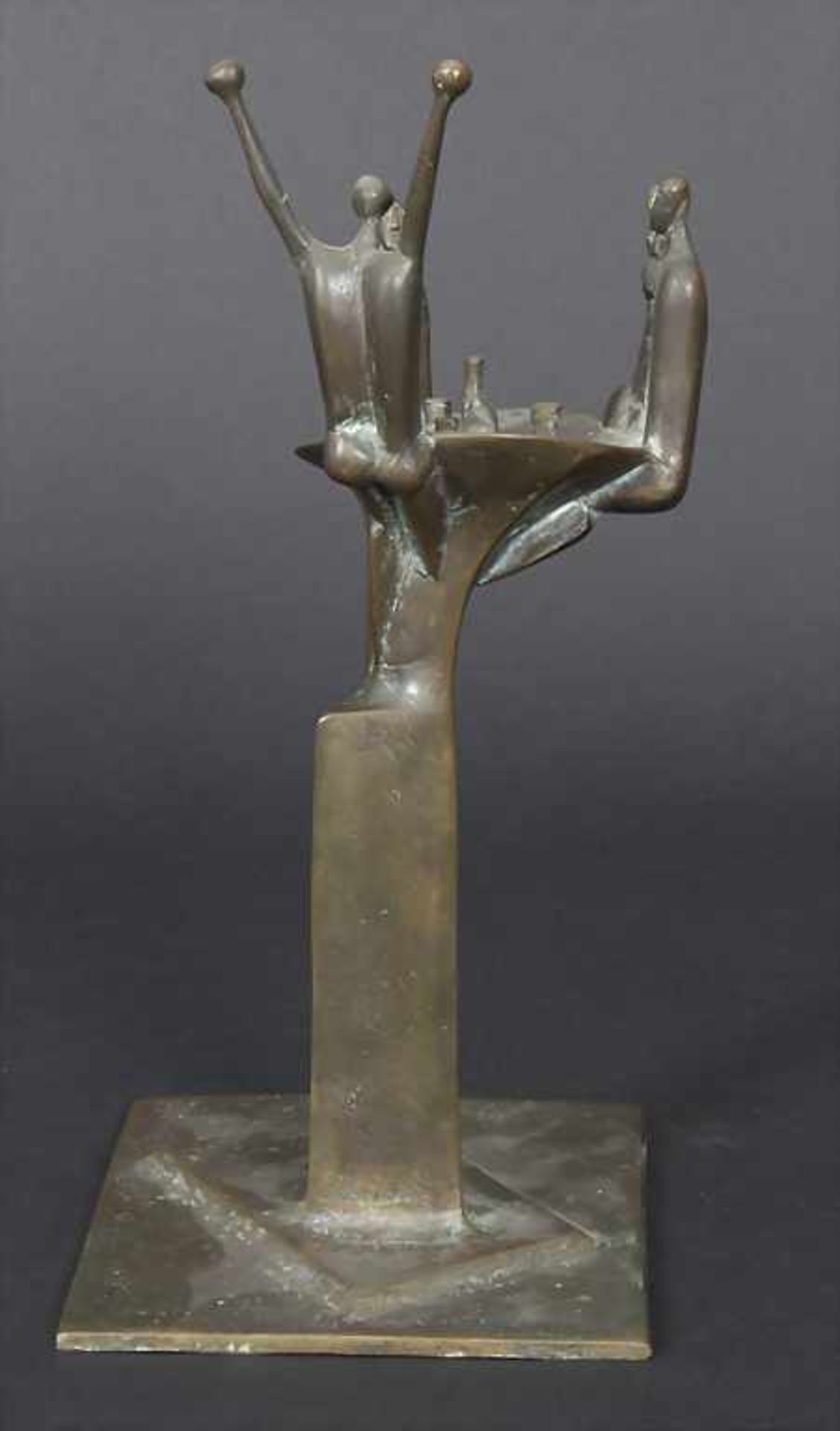Karl Reidel (1927-2006), 'Figuren am Spieltisch' / 'Figures by the game table'Technik: Bronze, - Image 4 of 7