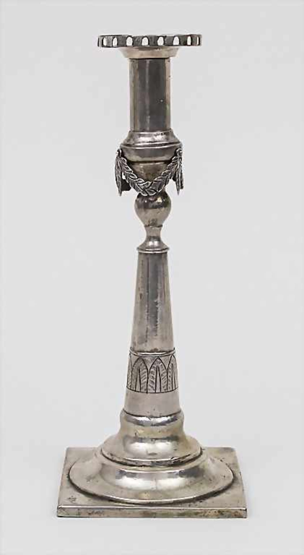 Empire Leuchter / Candle Stick, Johannes Gemza, Kesmark, um 1820Material: Silber 12 Lot,