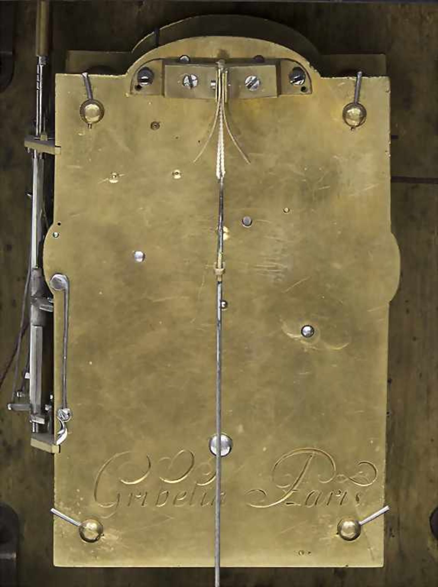 Boulle-Uhr / A clock, Nicolas Gribelin 1637-1719, ParisGehäuse: Holz mit Bronzeapplikationen sowie - Image 4 of 6