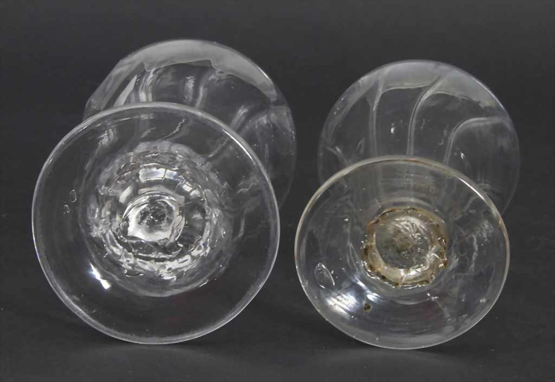 Paar antike George II Jelly Gläser / Two antique George II jelly glasses, England, um - Bild 3 aus 3