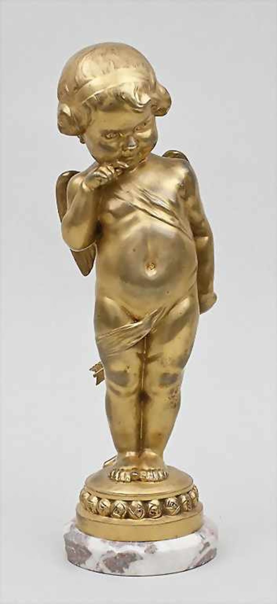 Stehender Amor/Bronze Sculpture Of A Standing Cupid, Lucienne Antoinette Heuvelmanns (1885-1944),