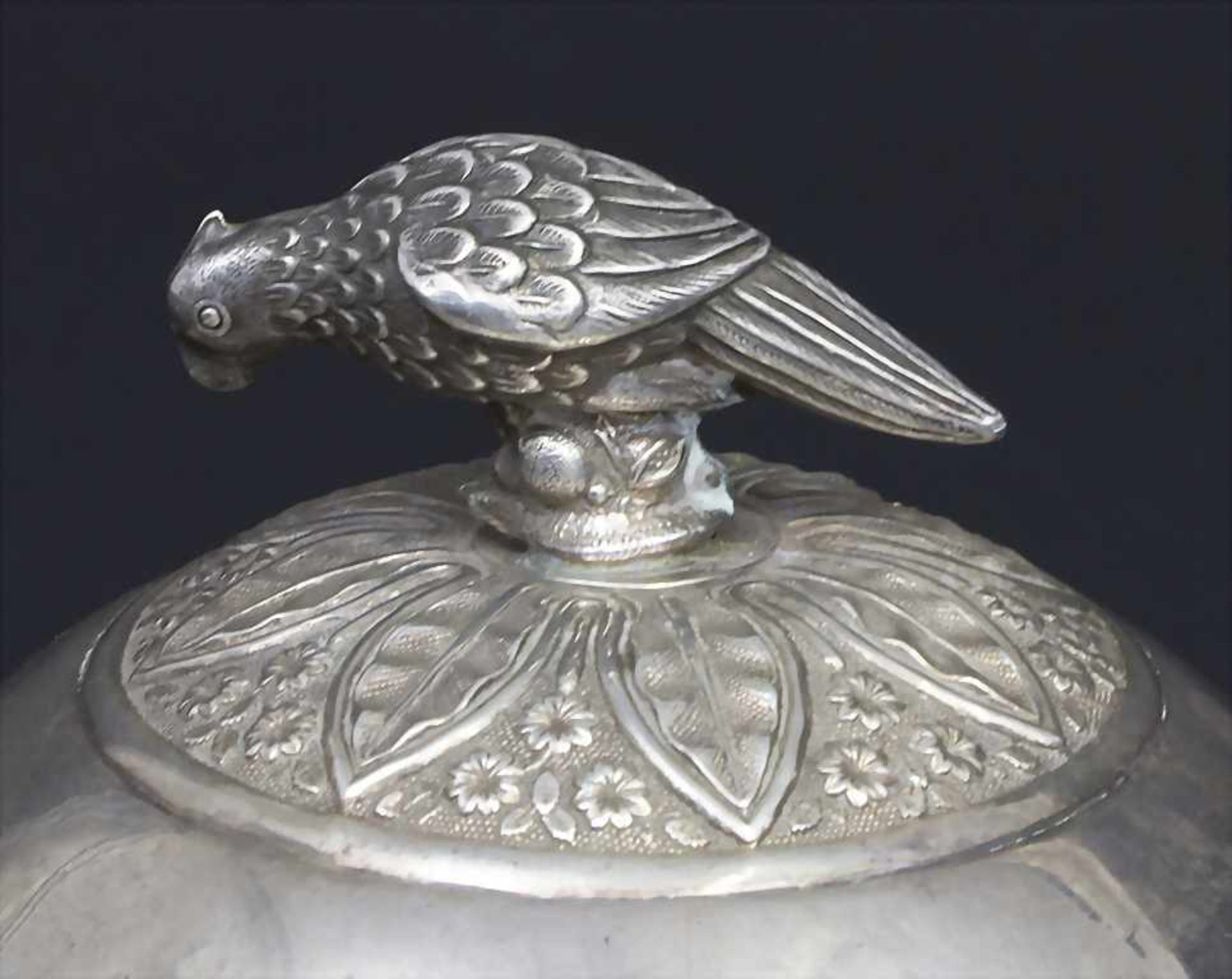 Deckeldose / A lidded silver bowl, Brüssel / Brussels, um 1840Material: Silber 950, mit - Bild 3 aus 11