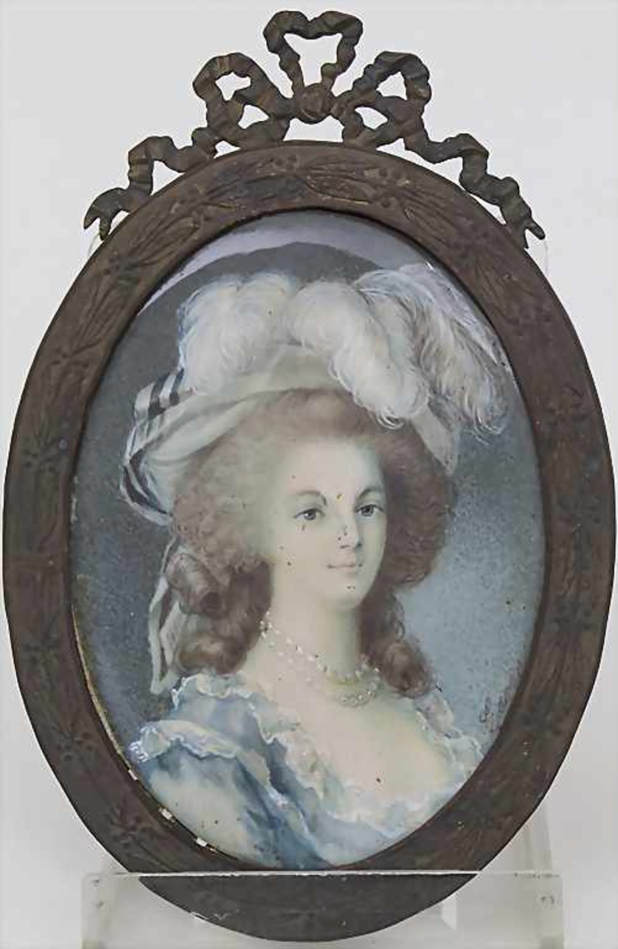 Biedermeier Miniatur Porträt 'Marie Antoinette' / An Empire miniature portrait of Marie