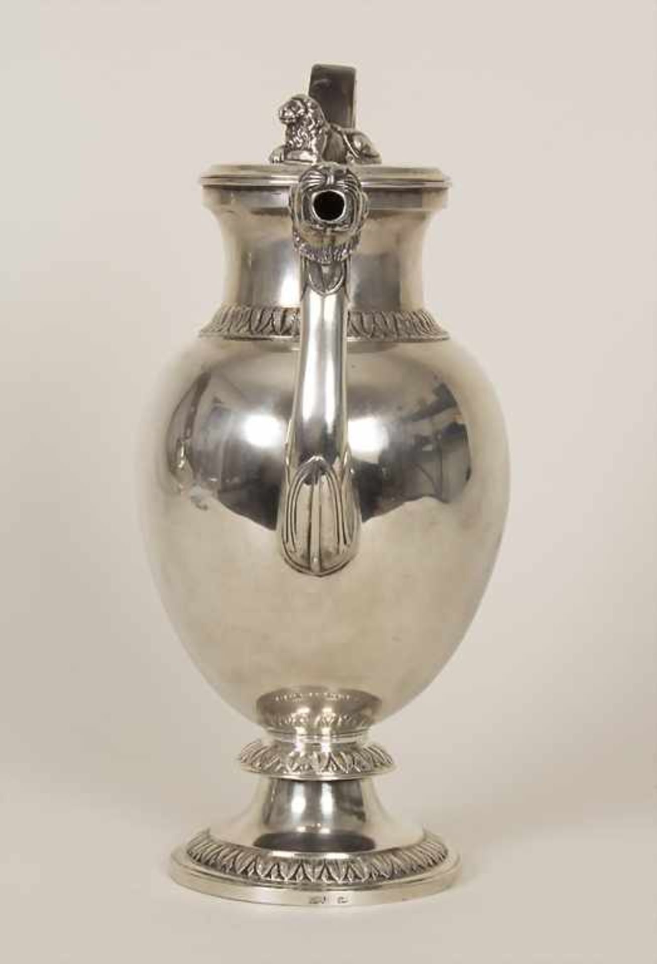 Empire Kaffeekanne / An Empire silver coffee pot, Georg Wilhelm Aldefeld, Bremen, nach 1794Material: - Bild 2 aus 8