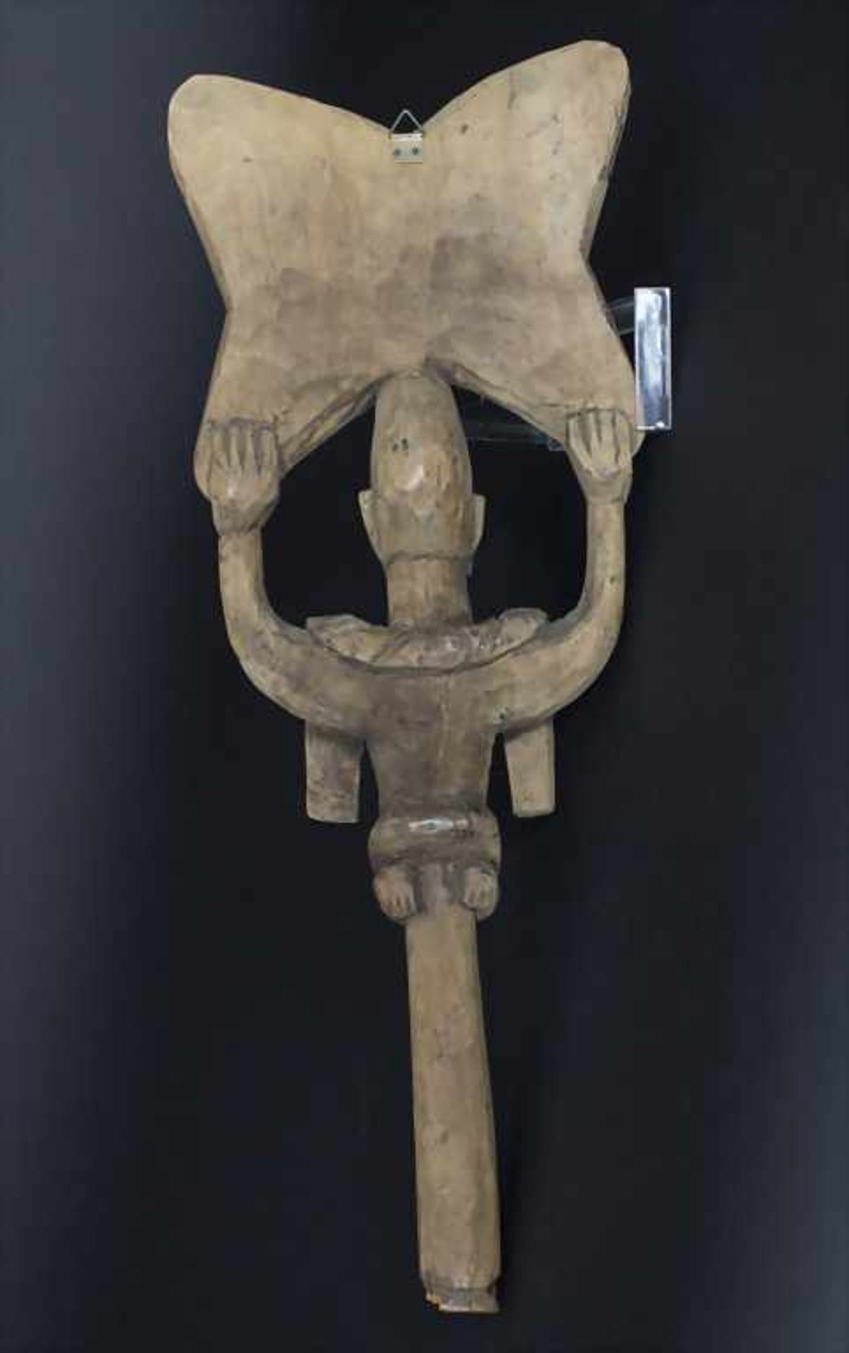 Figürlicher Zeremonienstab / A figurative ceremonial staff, Bamana, MaliMaterial: Holz,Höhe: 54 cm, - Image 2 of 3