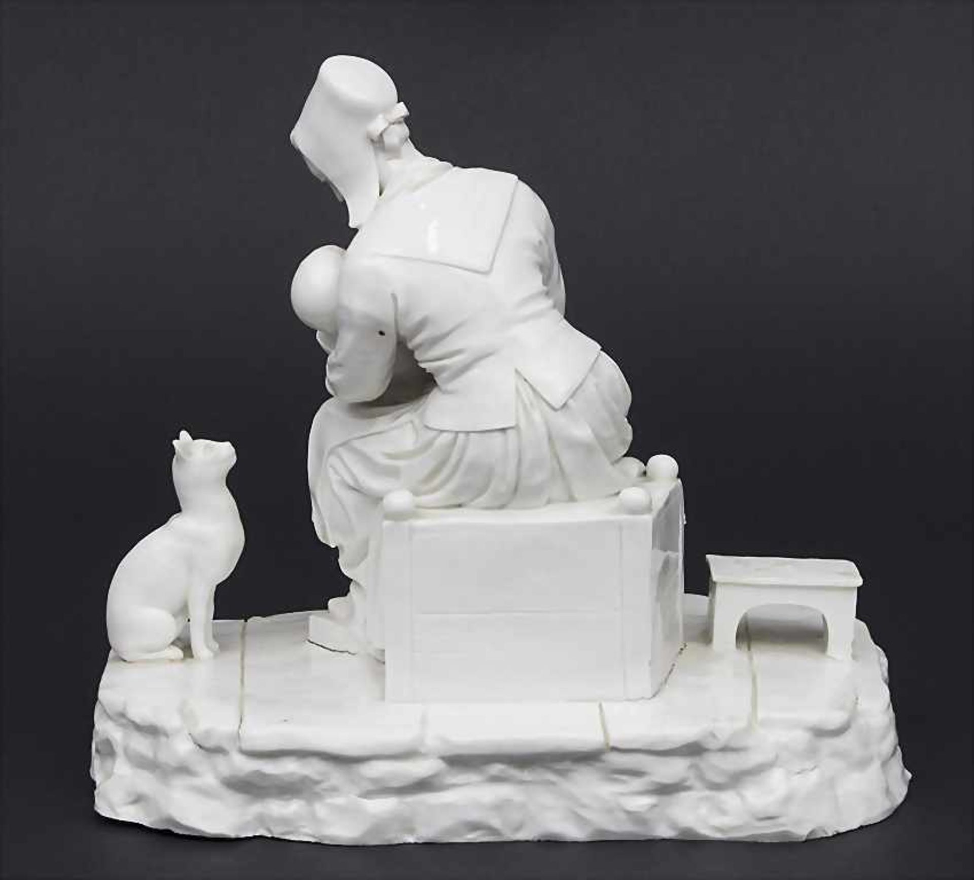 Figurengruppe mit Katze / A figural group with cat, Johann Peter Melchior, Höchst, 1770Material: - Bild 2 aus 3