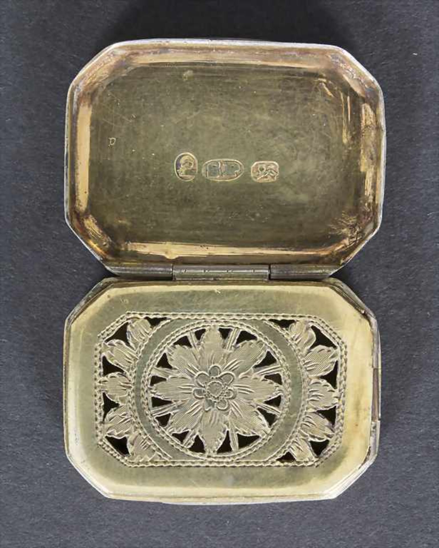 Richsalzdose / A silver vinaigrette, Samuel Pemberton, Birmingham, 1811Material: Sterling Silber