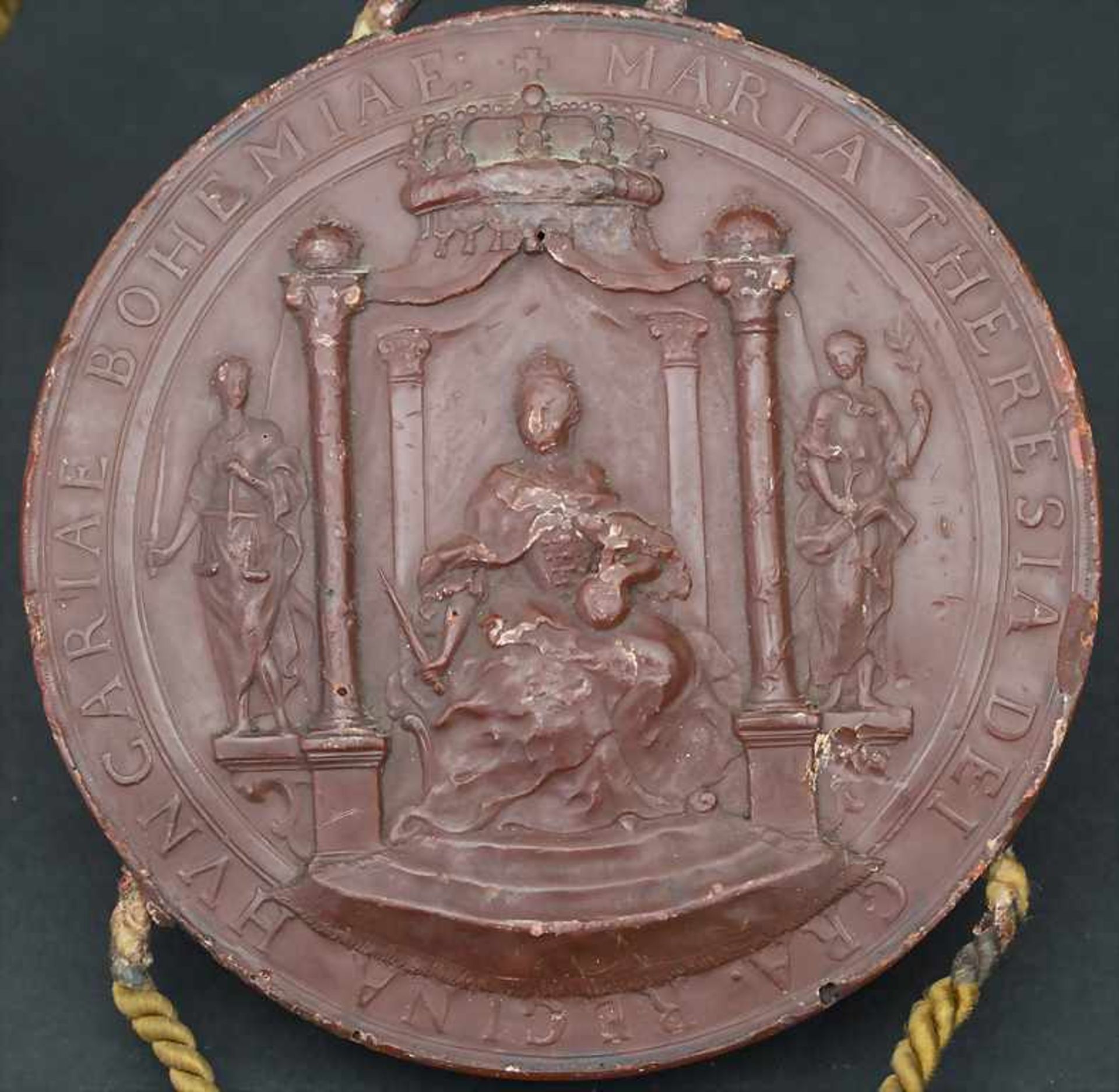 Großes Lacksiegel in Siegelkapsel, Maria Theresia, Habsburger Monarchie, 18. Jh.Material: Siegellack - Bild 3 aus 5