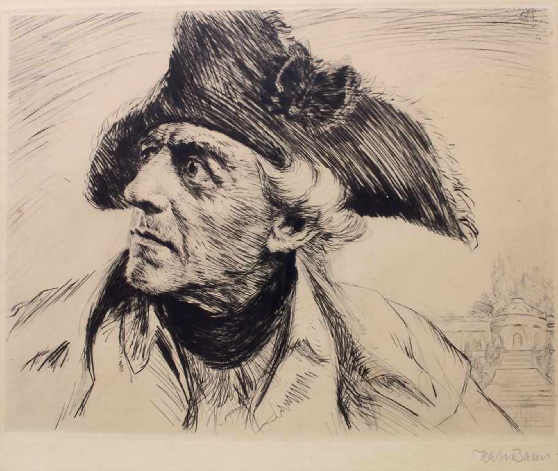 Hans Baur (1829-1897), Porträts 'Bismarck' und 'Friedrich II' / 2 portraits 'Bismarck' and ' - Bild 3 aus 6
