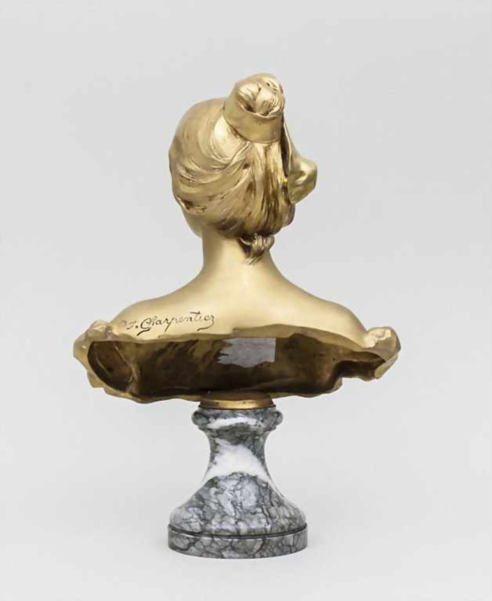 Félix Maurice Charpentier (1858-1924), Büste einer jungen Frau/Art Nouveau Female BustBronze, - Image 3 of 4