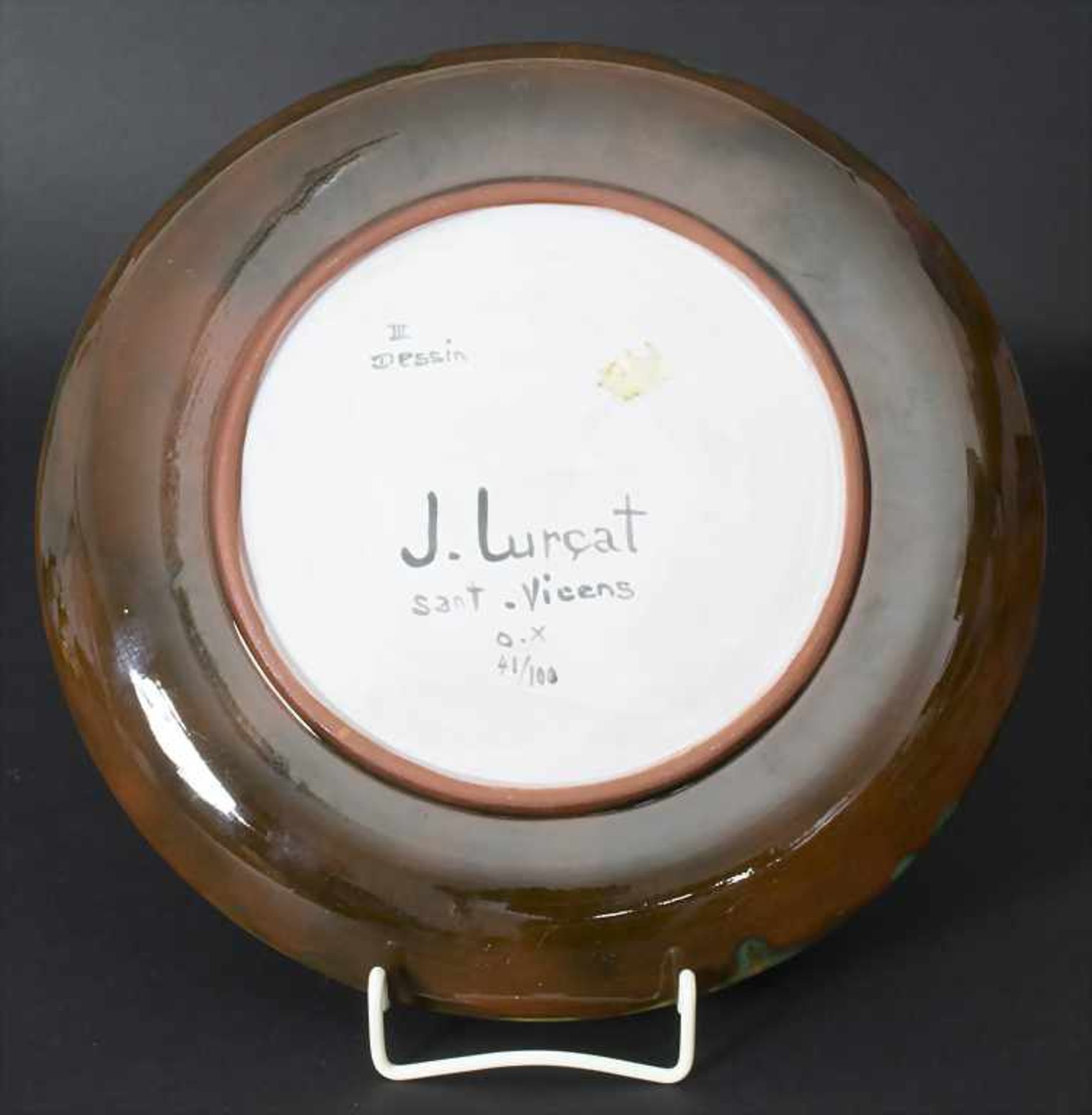 Keramik-Künstlerteller / An artist ceramic plate, Jean Lurcat (Bruyeres 1892-1966 St.-Paul-de- - Bild 2 aus 3