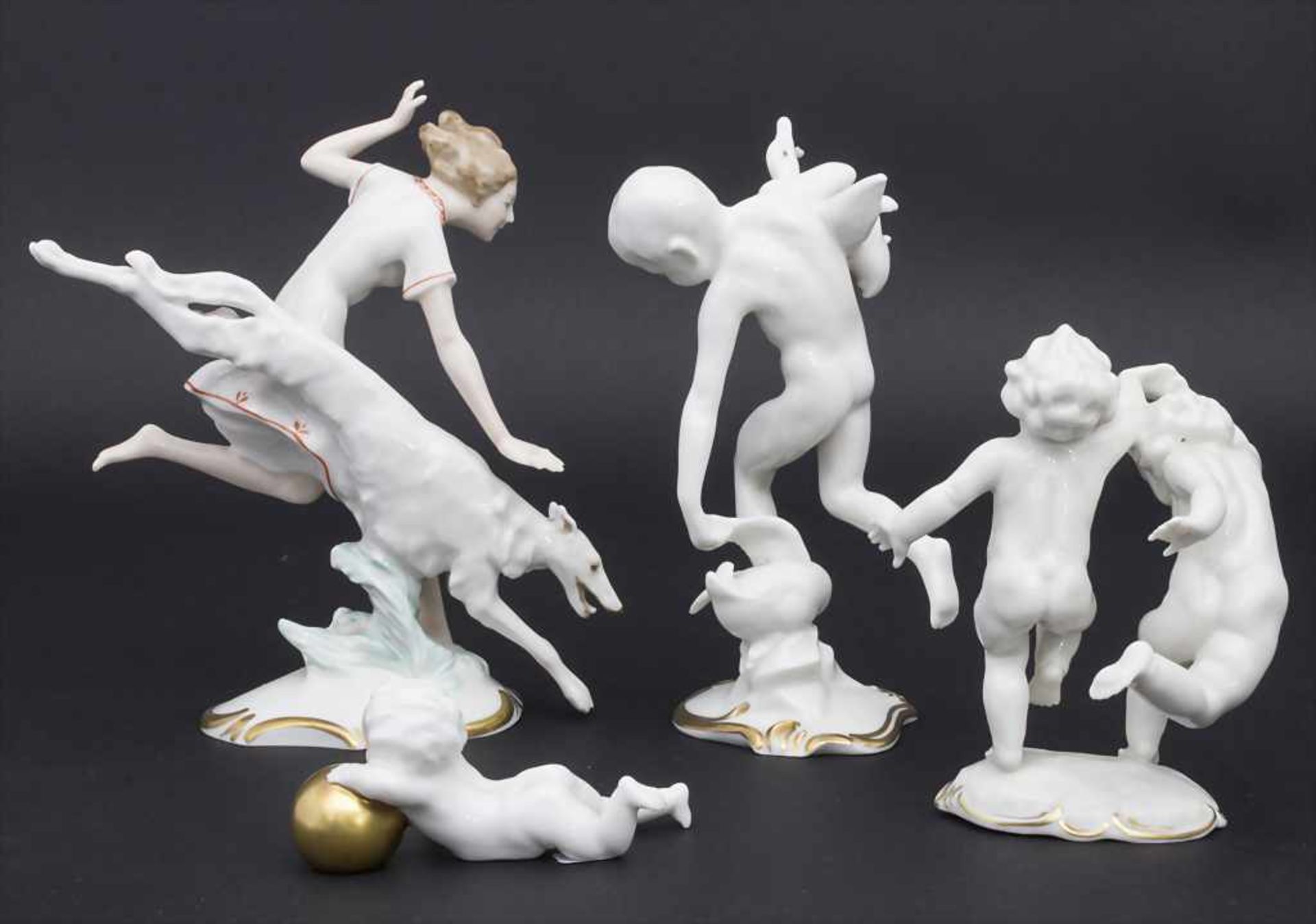 Konvolut 4 Porzellanfiguren / A set of 4 porcelain figures, Karl Tutter, HutschenreutherBestehend - Bild 2 aus 3