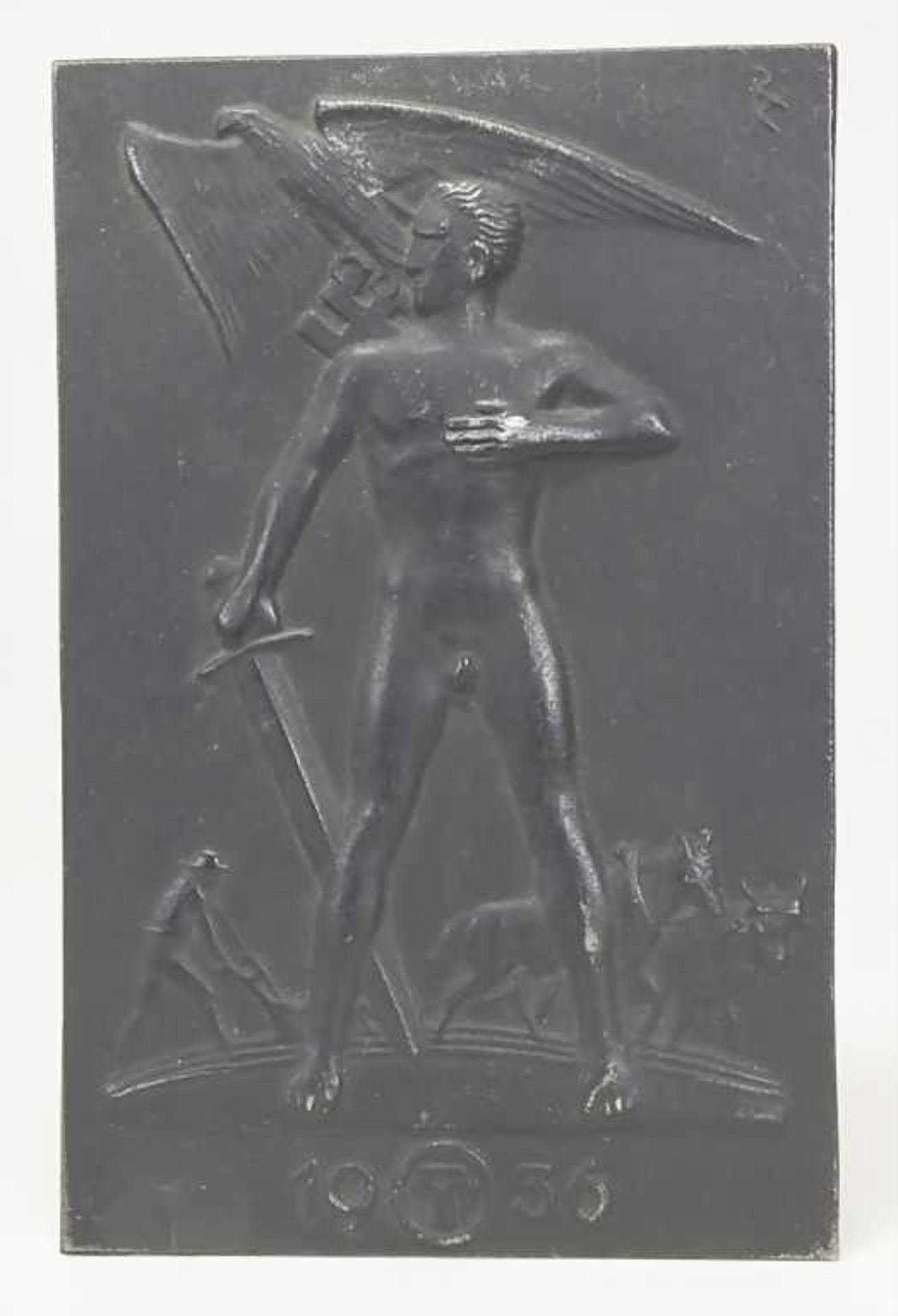 Eisenguss Plakette 'Weihnachten 1936', Drittes Reich / An iron cast badge 'Christmas 1936', Third