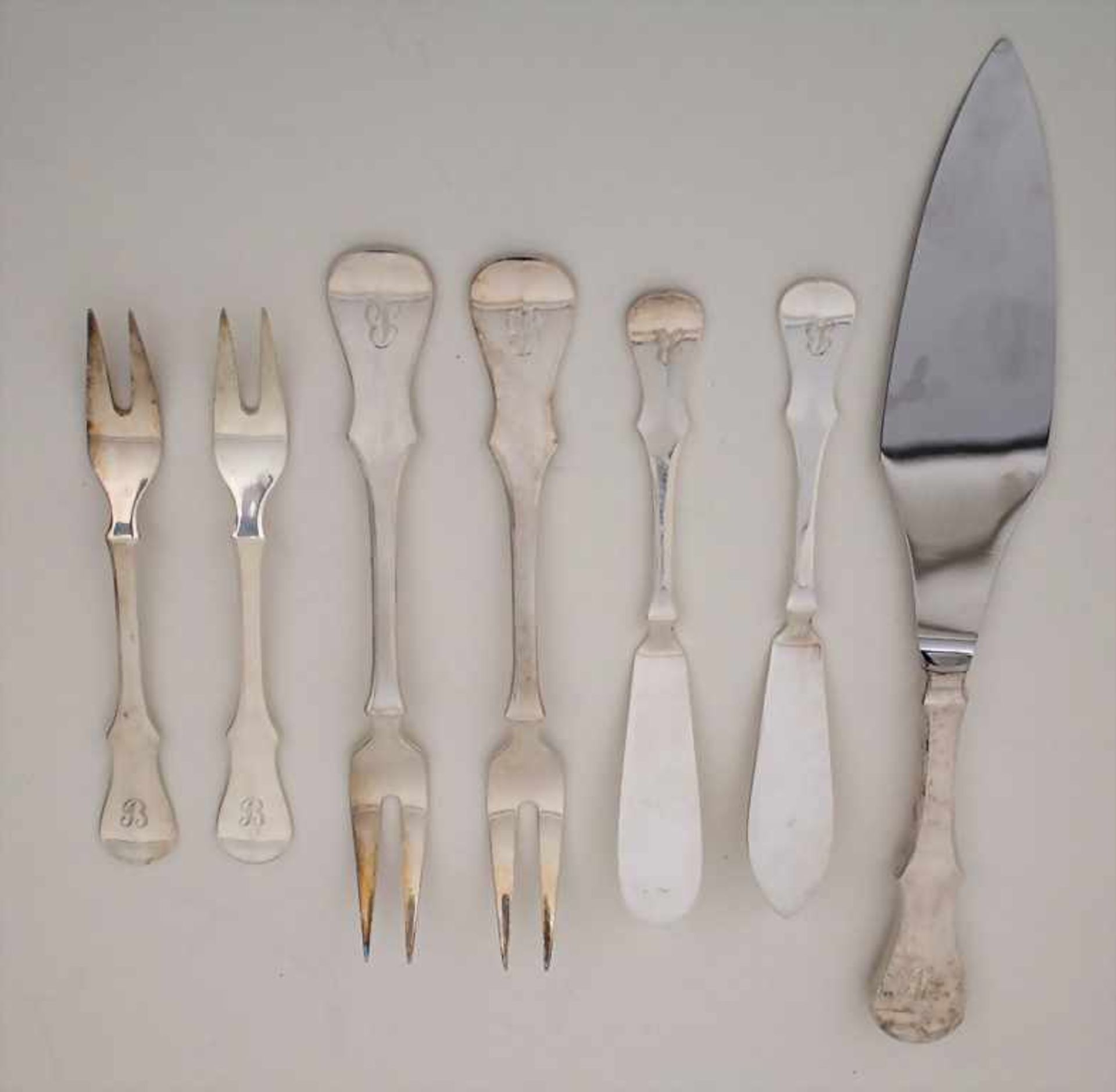 Zusatzteile / Additional silver cutlery, Robbe & Berking, Flensburg, 20. Jh.Set bestehend aus: 4