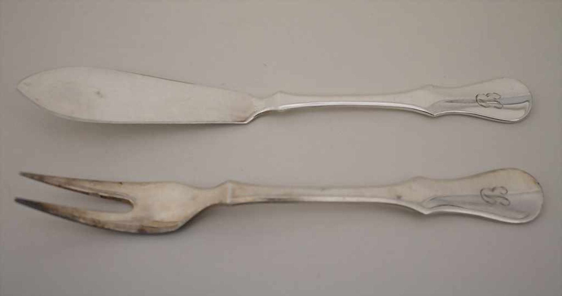 Zusatzteile / Additional silver cutlery, Robbe & Berking, Flensburg, 20. Jh.Set bestehend aus: 4 - Image 2 of 7