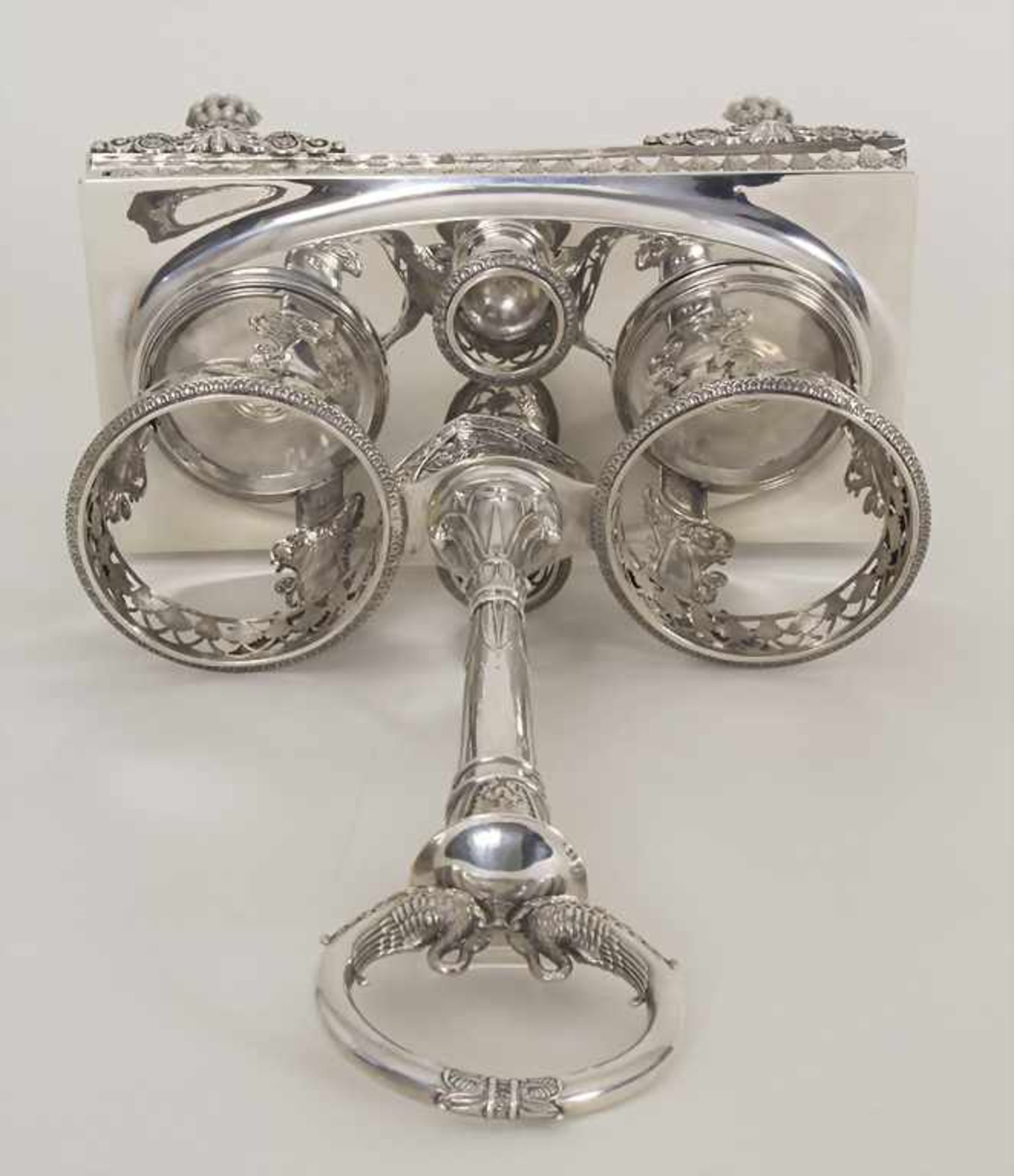 Empire Flaschenhalter / An Empire silver Menage, Jean Pierre Bibron, Paris, um 1820Material: - Image 6 of 11