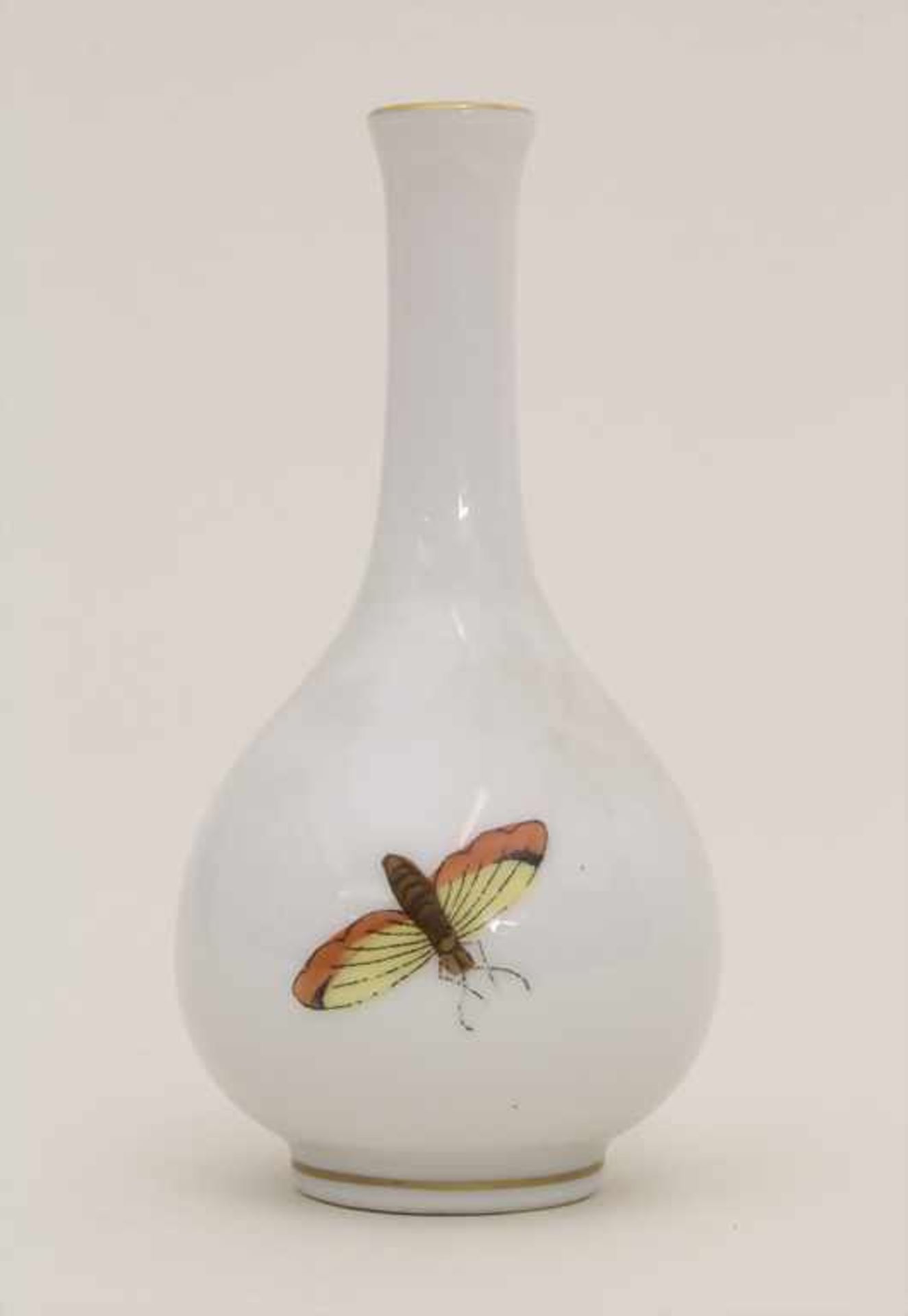 Miniatur Vase Rothschild / A miniature vase with birds, Herend, Mitte 20. Jh.Material: Porzellan, - Bild 2 aus 3