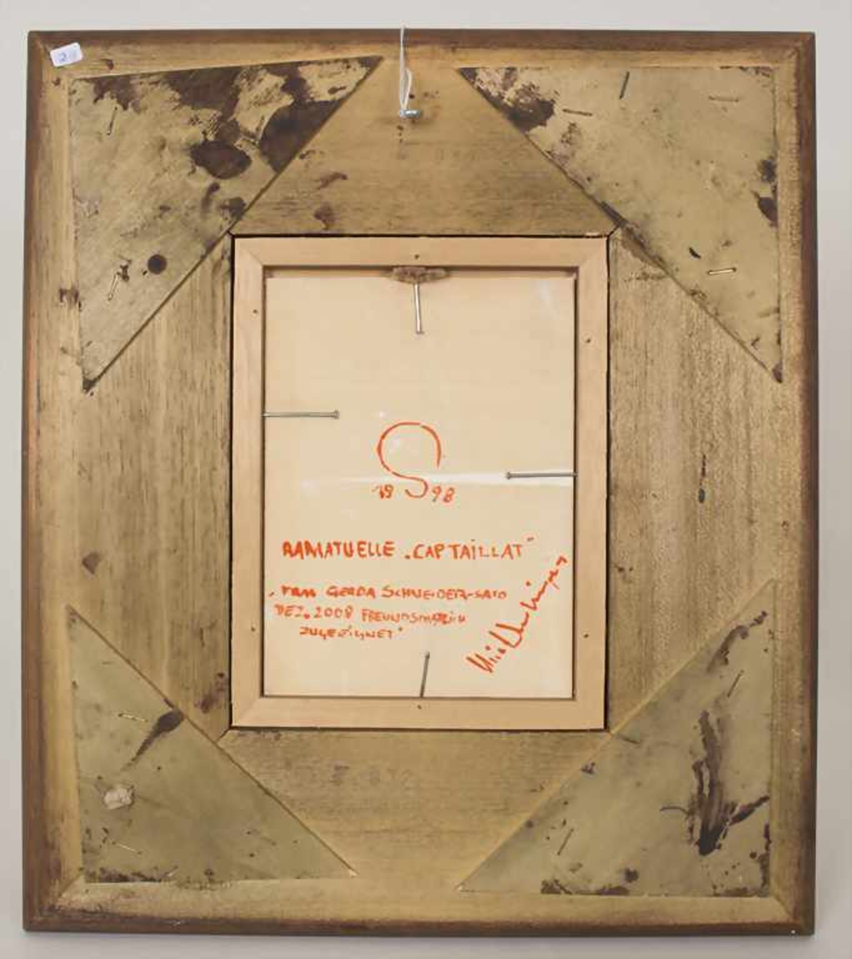 Volkert Emrath (*1945), 'Ramatuelle - Cap Taillat'Technik: Gouache auf Holz, gerahmt, Datierung: - Image 3 of 4