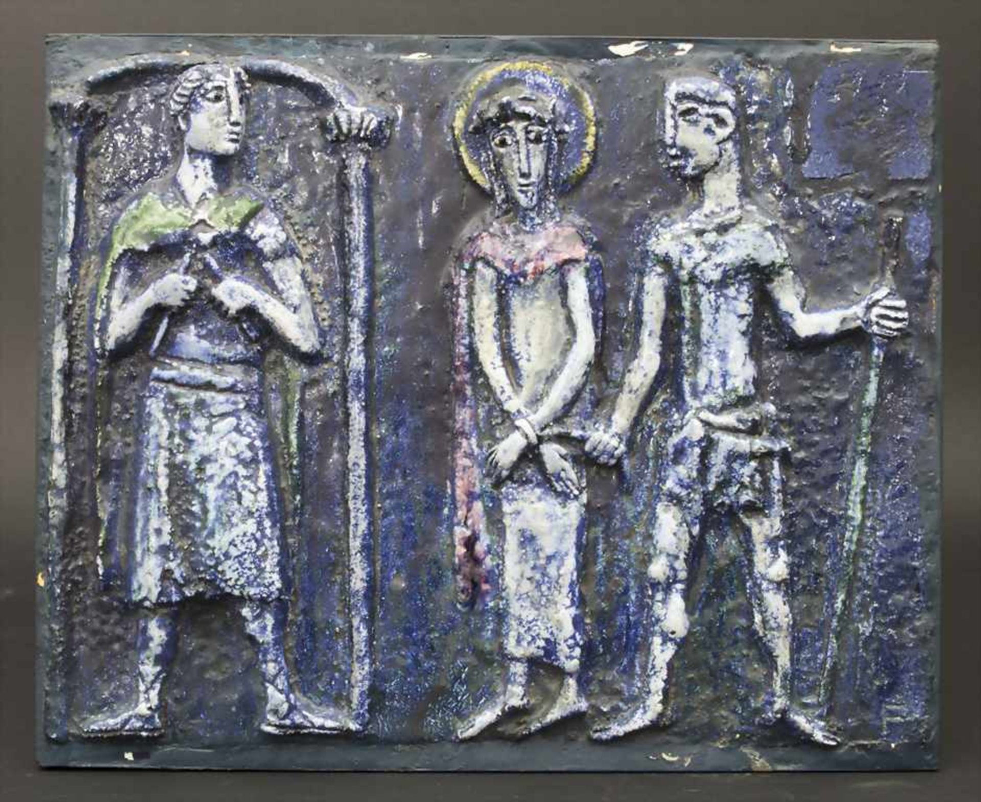 Hanns Fay (1888-1957), Keramikrelief 'Christus vor Pontius Pilatus' / 'Christ in front of Pontius