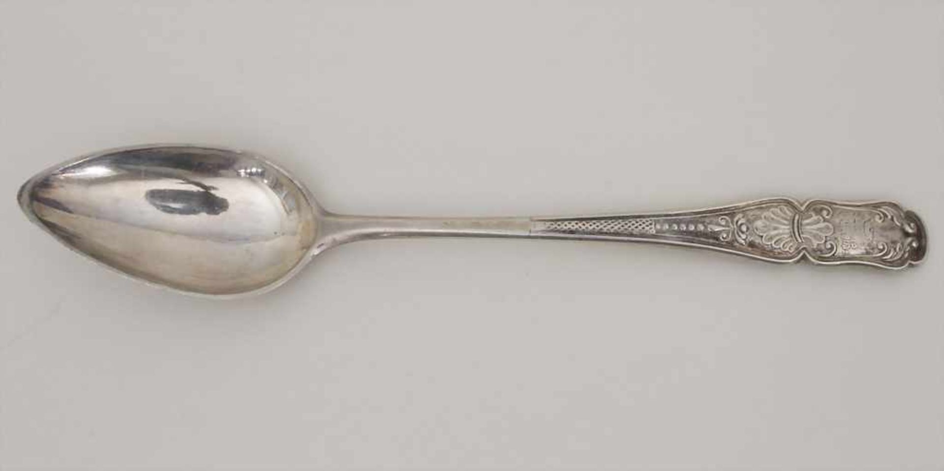 6 Teelöffel / 6 silver tea spoons, um 1800Material: Silber, 12 Lot, Punzierung: Beschaumarke, - Image 3 of 6