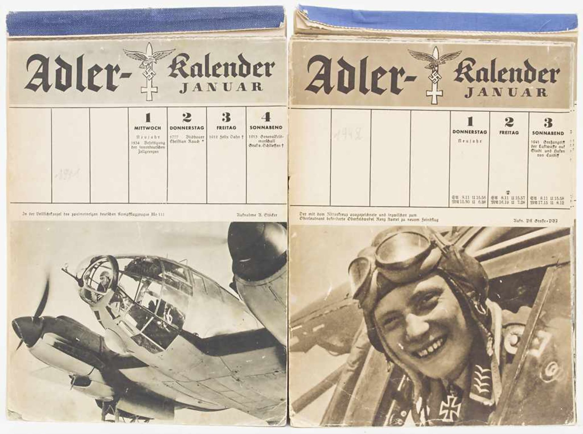 Luftwaffen-Kalender 'Der Adler' / Air Force Calendar, Drittes ReichMaterial: 2 bebilderte