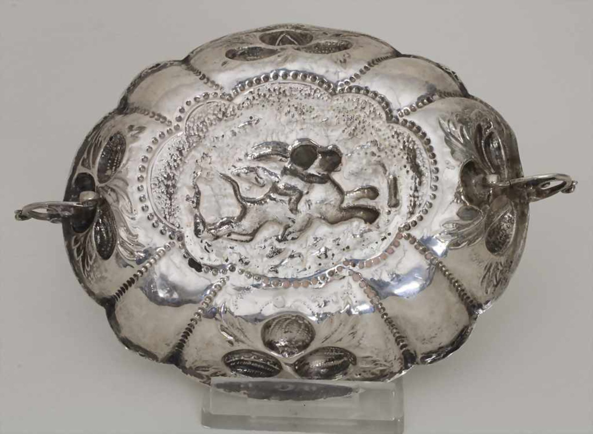 Etrog Schale / An Etrog bowl, Nürnberg, 18. Jh.Material: Silber 13 Lot,Punzierung: Beschaumarke, - Image 2 of 4