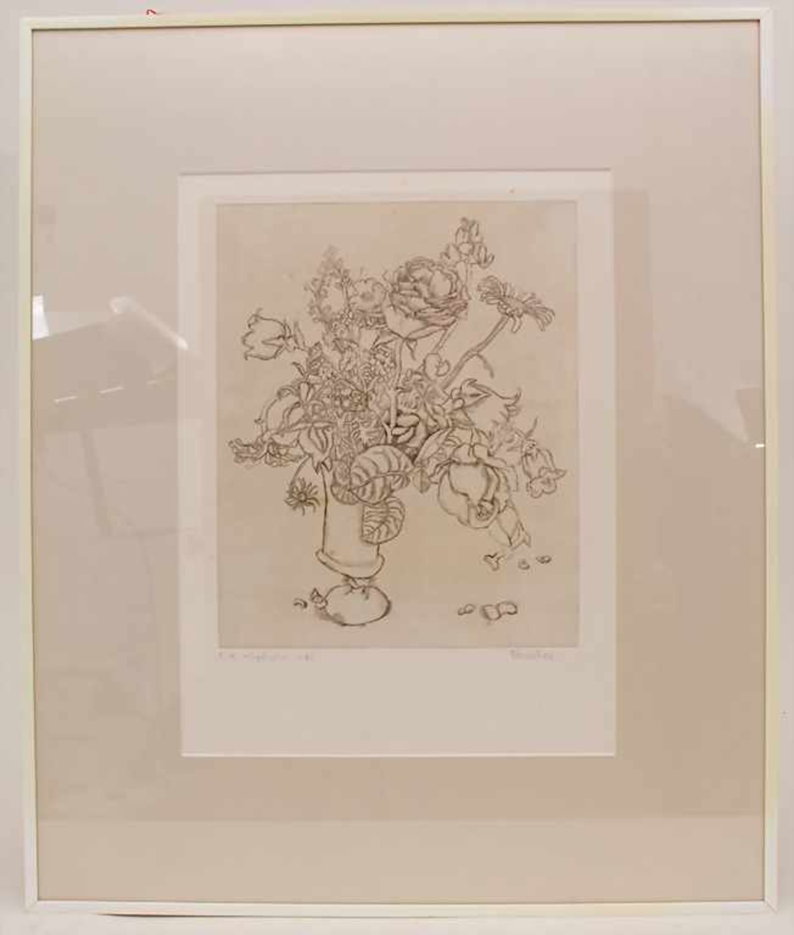 Tony Torrilhon (*1931), 'Blumenstrauß' / 'A flower bouquet'Technik: Kupferstich auf Velin, - Bild 2 aus 4
