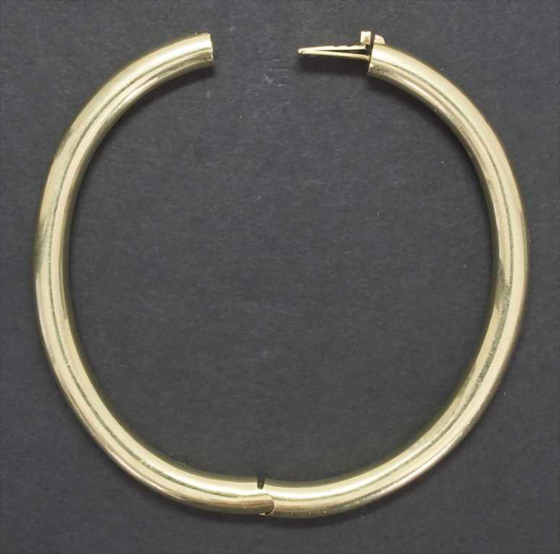 Armreif / A bracelet, 20 Jh.Material: Gelbgold Au 585/000 14 Kt,Maße: innen 50 x 60 mm, D. 5 mm, - Image 2 of 4