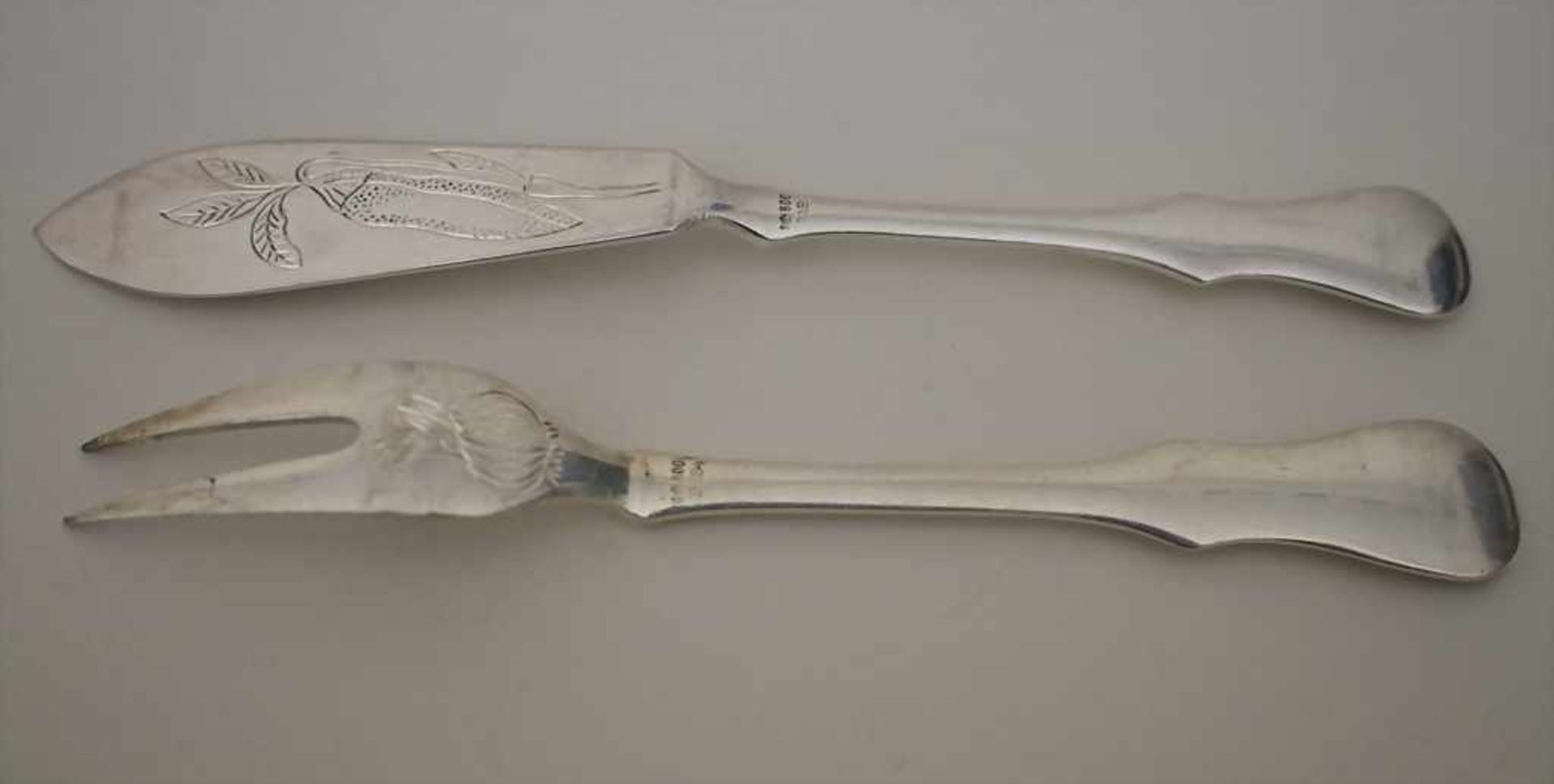 Zusatzteile / Additional silver cutlery, Robbe & Berking, Flensburg, 20. Jh.Set bestehend aus: 4 - Image 3 of 7