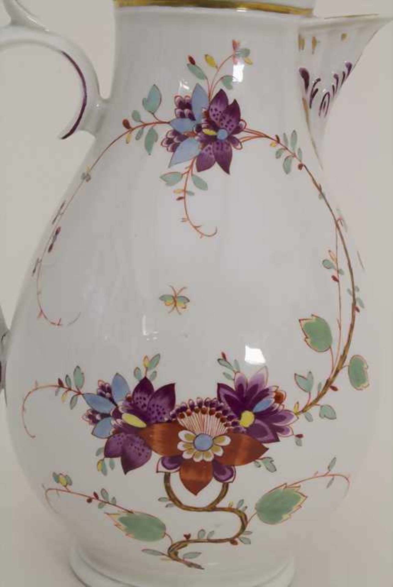 Kanne / A pot, Frankenthal, um 1755Material: Porzellan, polychrom bemalt, glasiert,Marke: - Bild 8 aus 10