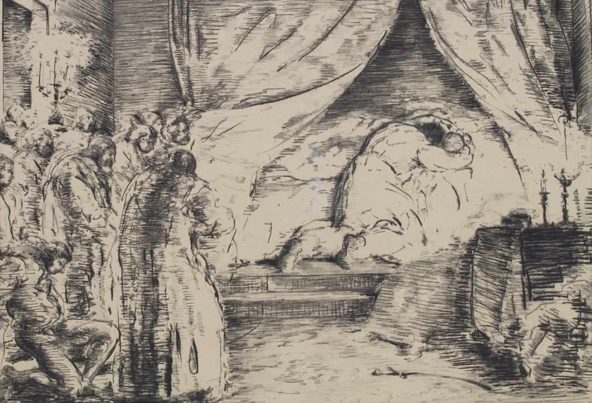 Hans Meid (1883-1957), 3 Radierungen / 3 etchings'Die Ehebrecherin', 'Liebespaar am Fluss', und ' - Bild 10 aus 11