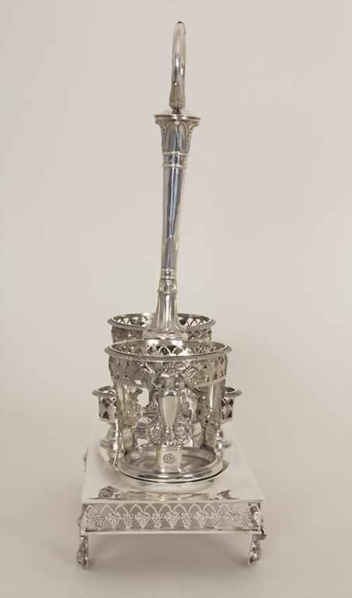 Empire Flaschenhalter / An Empire silver Menage, Jean Pierre Bibron, Paris, um 1820Material: - Image 5 of 11