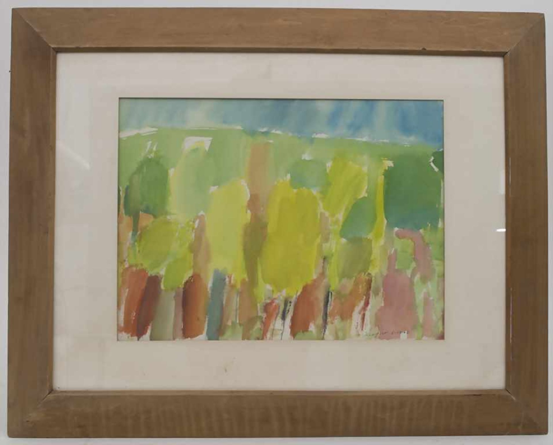 Shapiro (20. Jh.), 'Stilisierte Landschaft' / 'A stylised landscape'Technik: Aquarell auf Papier, - Bild 2 aus 4