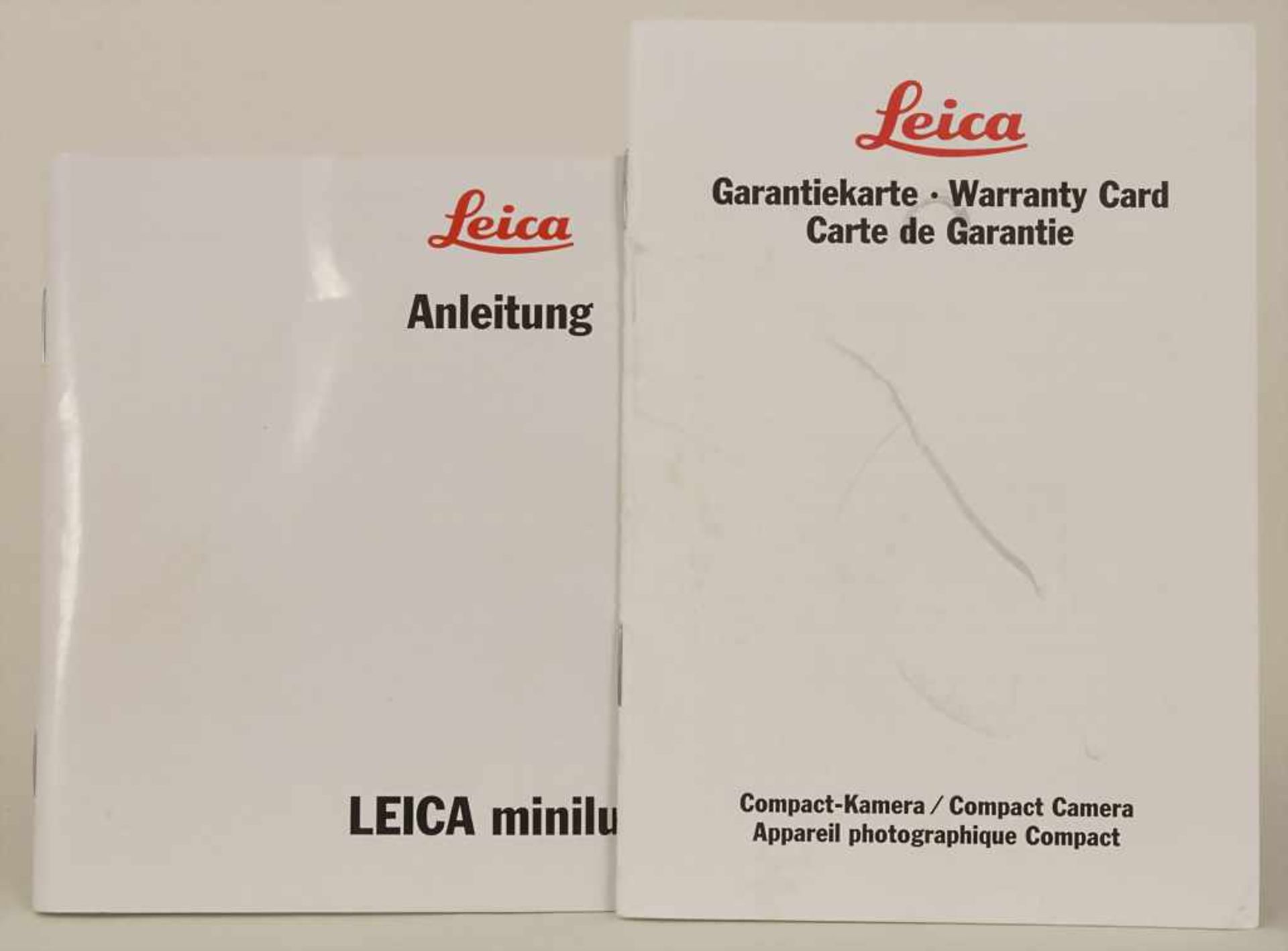 Leica Minilux Summarit f 2,4/40 mmZubehör: Original-Tasche, Garantiekarte (Kaufdatum 1996), - Bild 5 aus 5