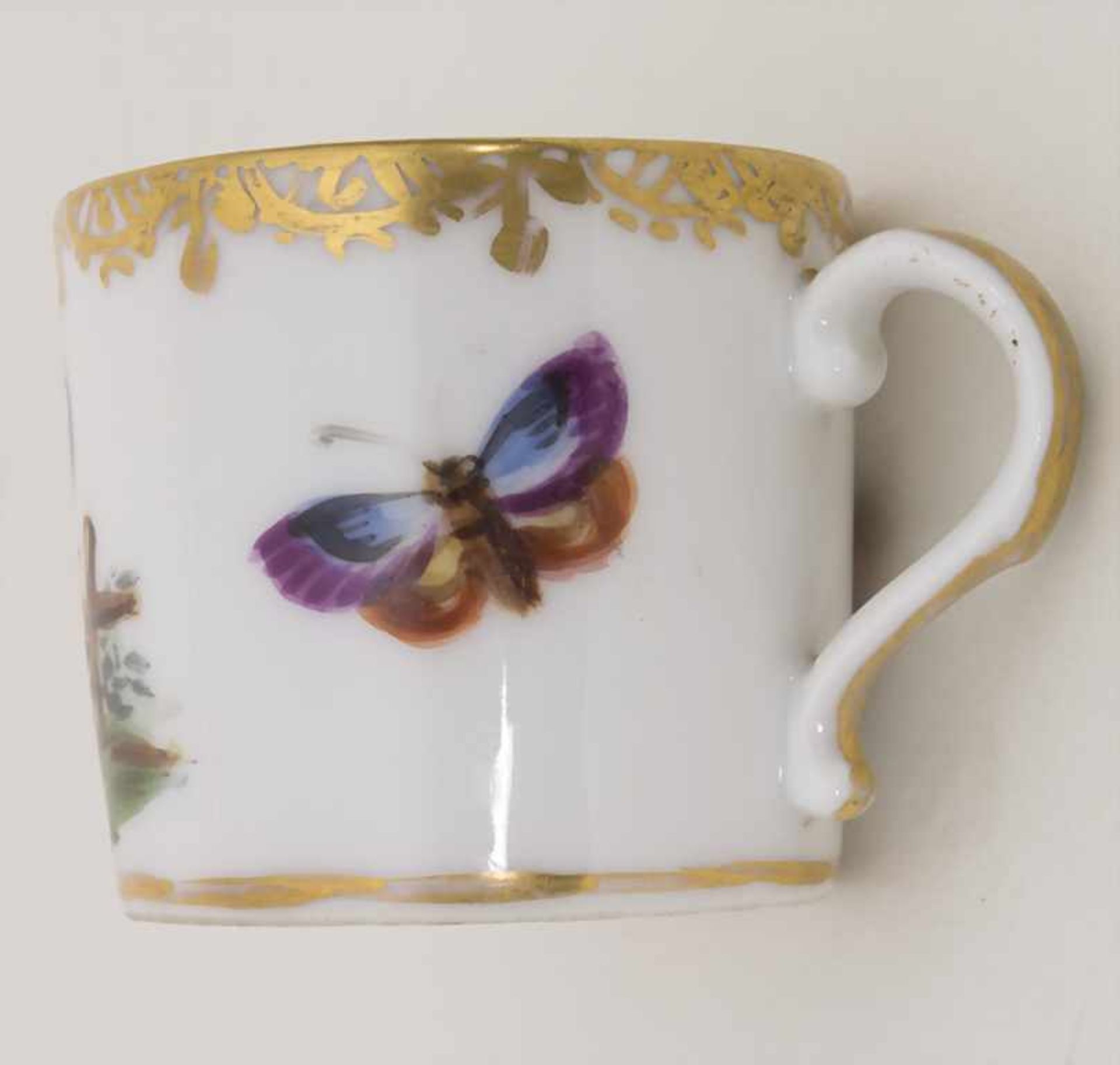 Miniatur Tasse und Untertasse / A miniature cup and saucer, Helena Wolfsohn, Dresden, Mitte 19. Jh. - Bild 6 aus 8