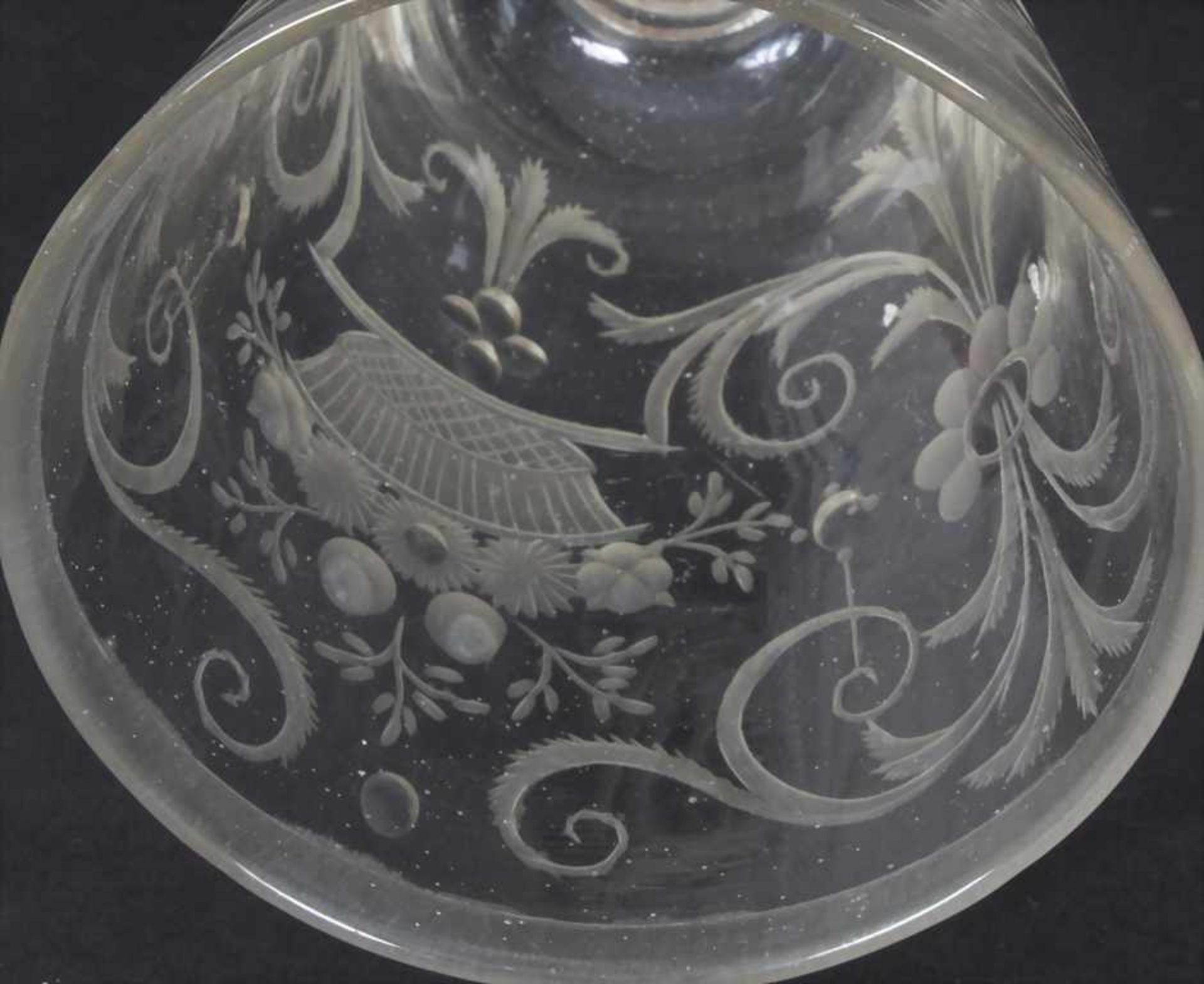 Barock Kelchglas / A Baroque glass goblet, Schlesien, um 1750Material: farbloses geschliffenes - Image 7 of 7
