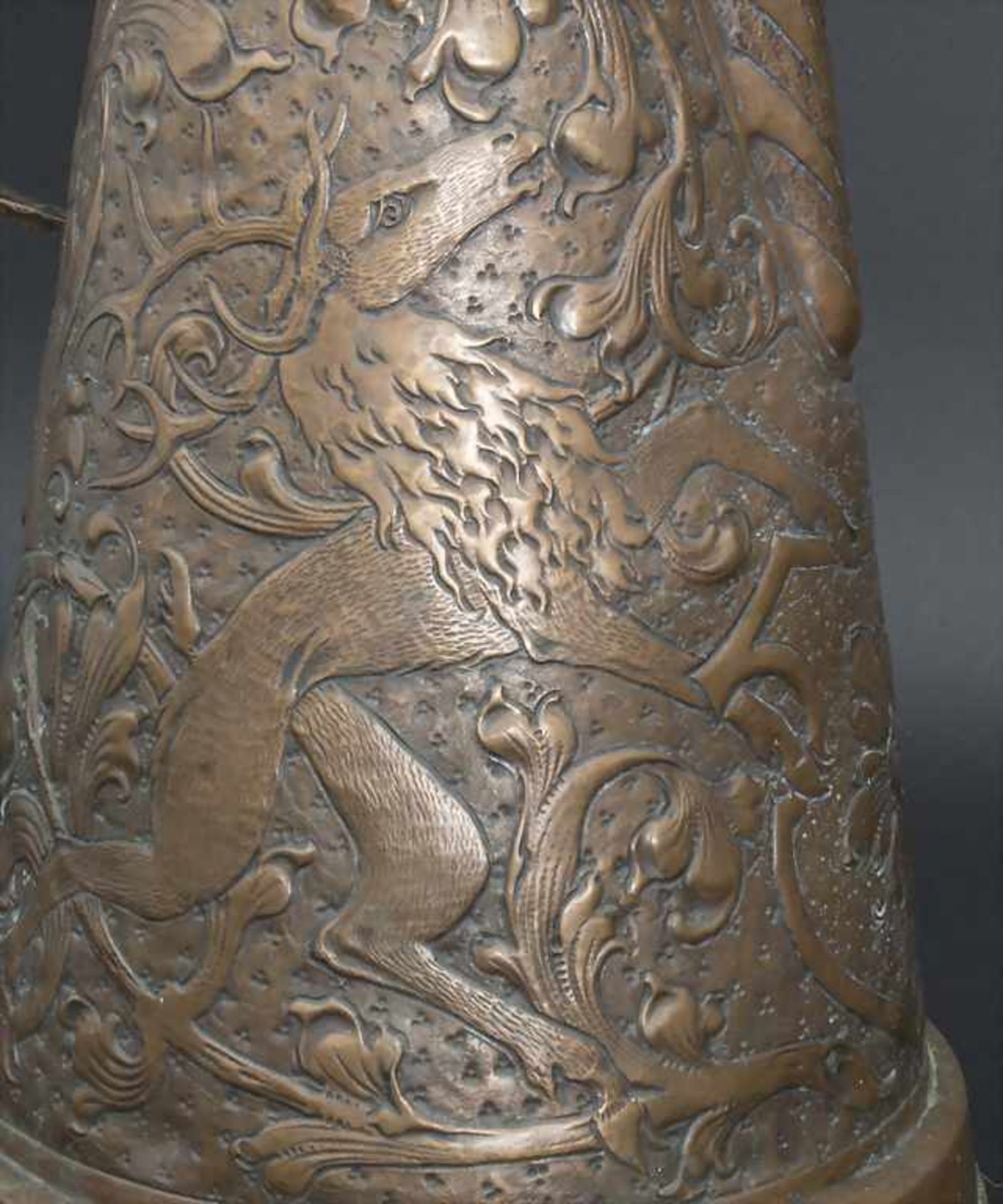 Kupferkanne mit Hirschrelief / A copper pot with relief, deutsch, 18. Jh.Material: Kupfer, - Bild 9 aus 9