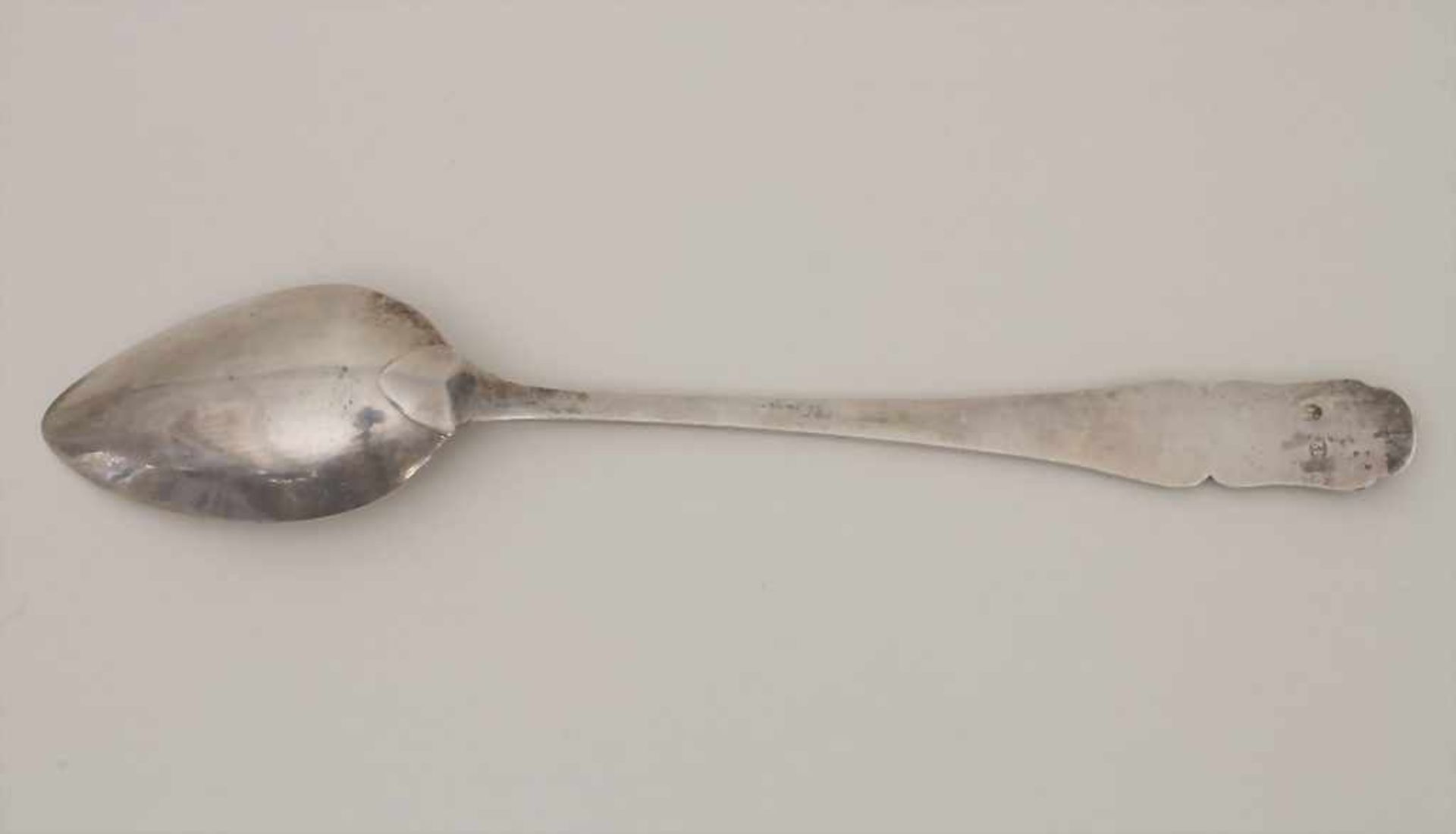 6 Teelöffel / 6 silver tea spoons, um 1800Material: Silber, 12 Lot, Punzierung: Beschaumarke, - Image 4 of 6