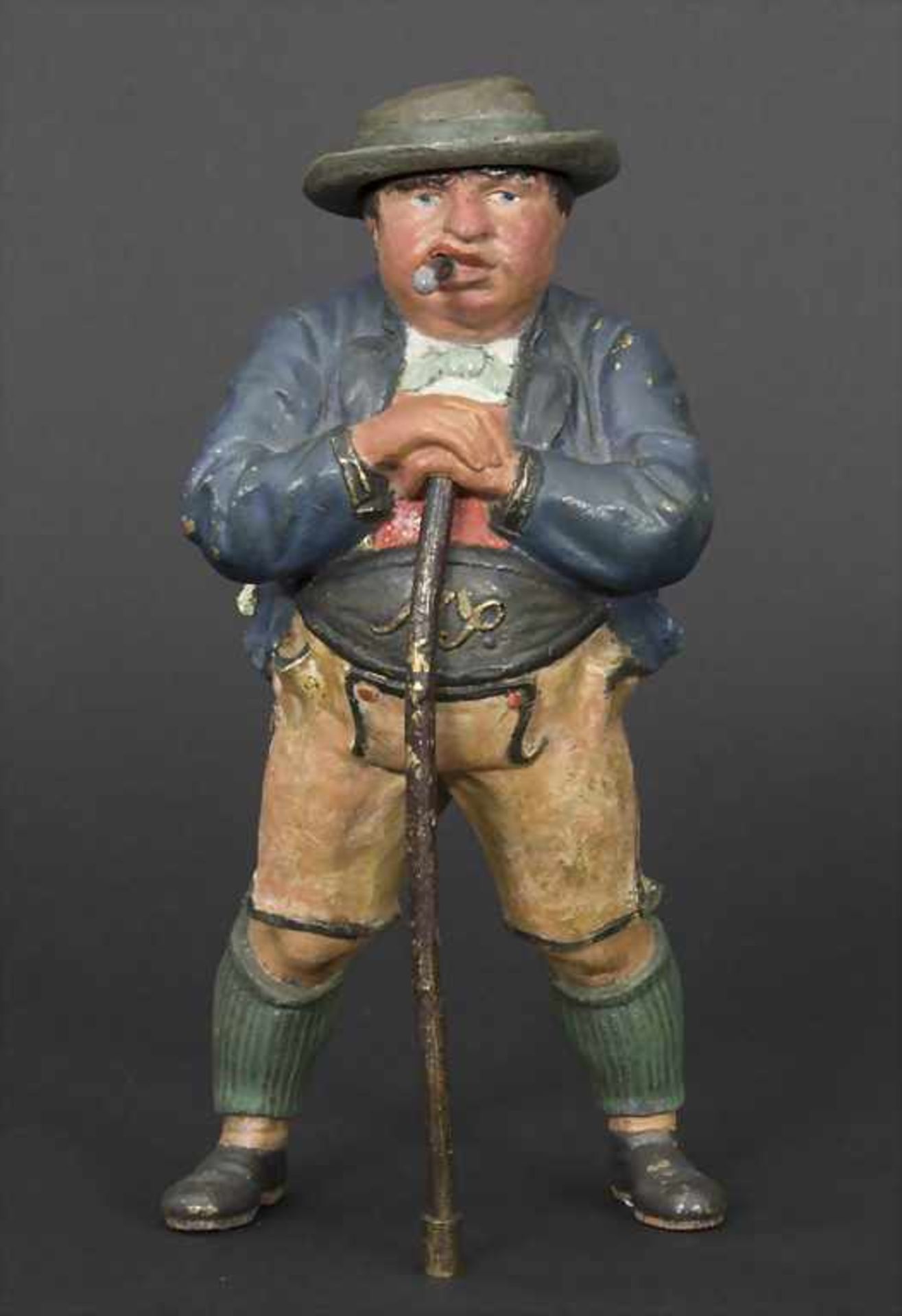 Wiener Bronze 'Bauer in Tracht', bzw. 'Tintenfass', Bergmann Franz, 1. Hälfte 20. Jh.Material: