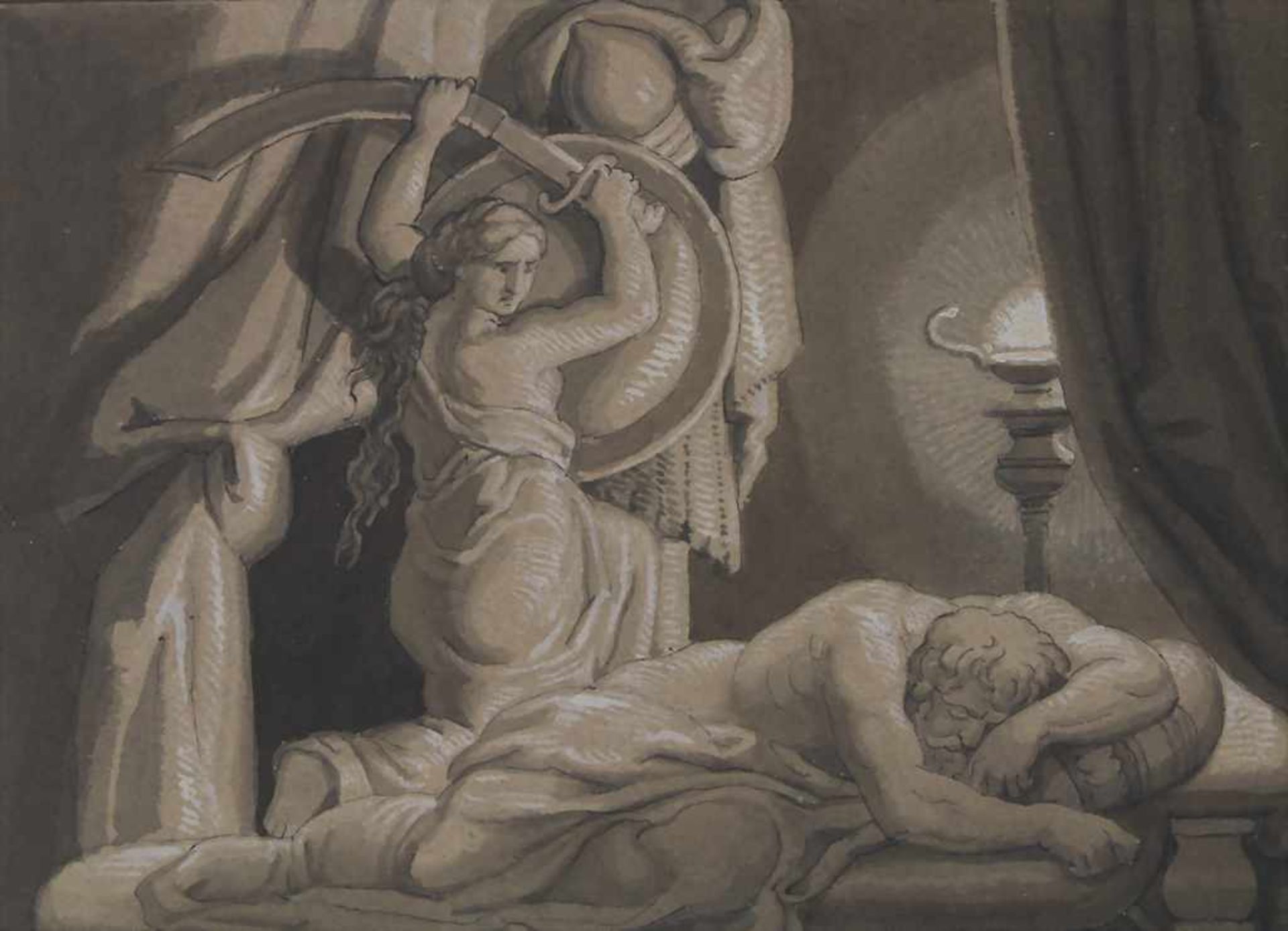 Carl Vornkeller (tätig um 1840), 'Judith und Holofernes' / 'Judith and Holofernes'Technik: Tusche- / - Bild 5 aus 6