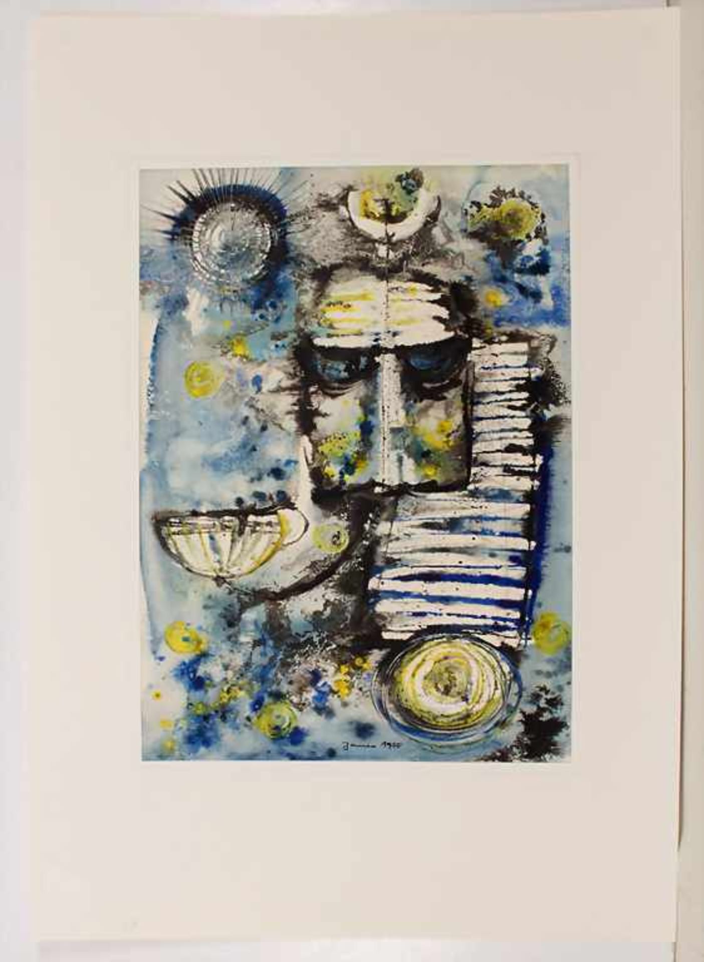 Janko Mihailovic (*1930), 'Mechanischer Bettler' / 'Mechanic beggar'Technik: Tusche / Aquarell auf - Bild 2 aus 4