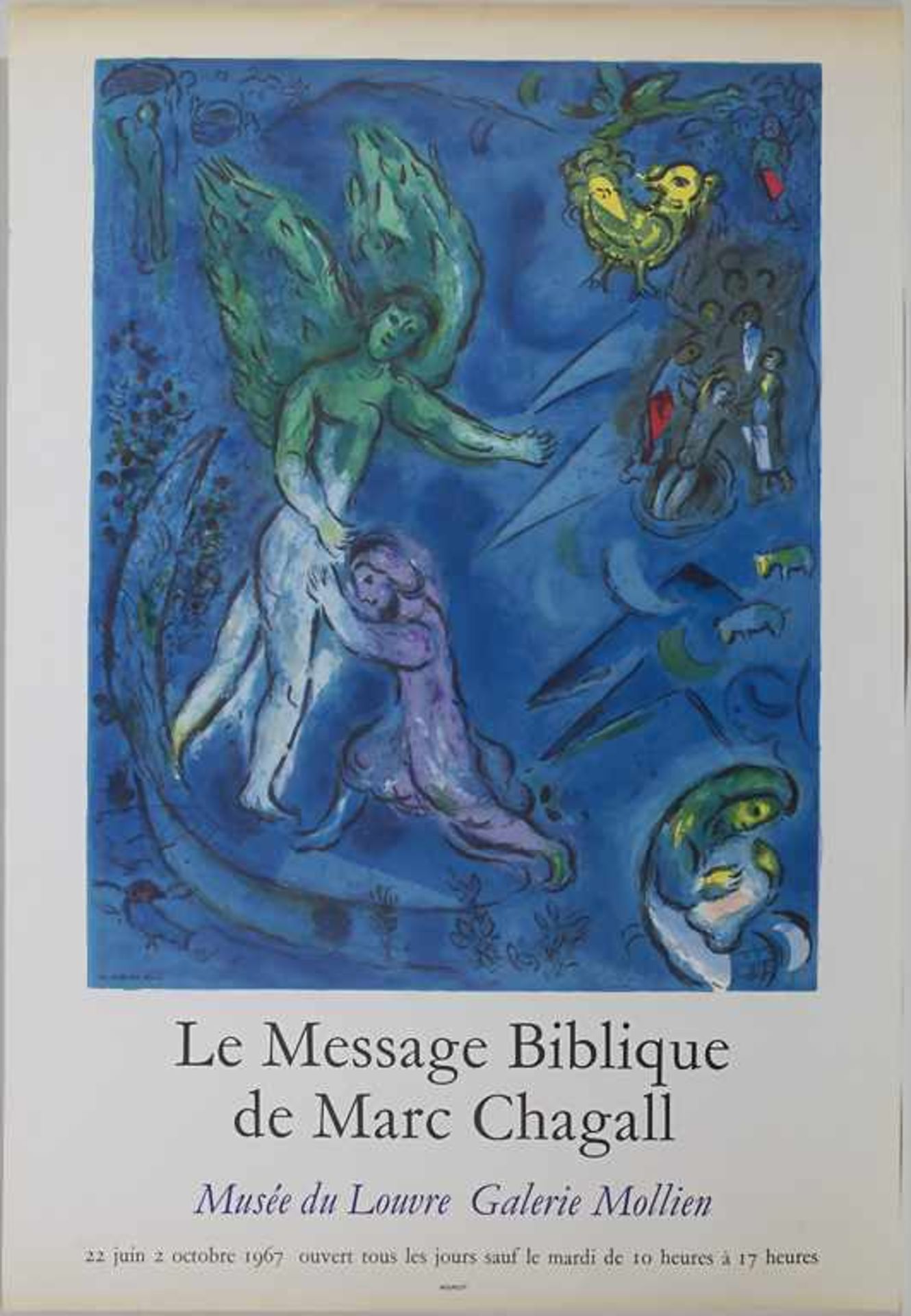 Marc Chagall (1887-1985), 'Le Message biblique'Ausstellungsplakat für Galerie MollienTechnik: